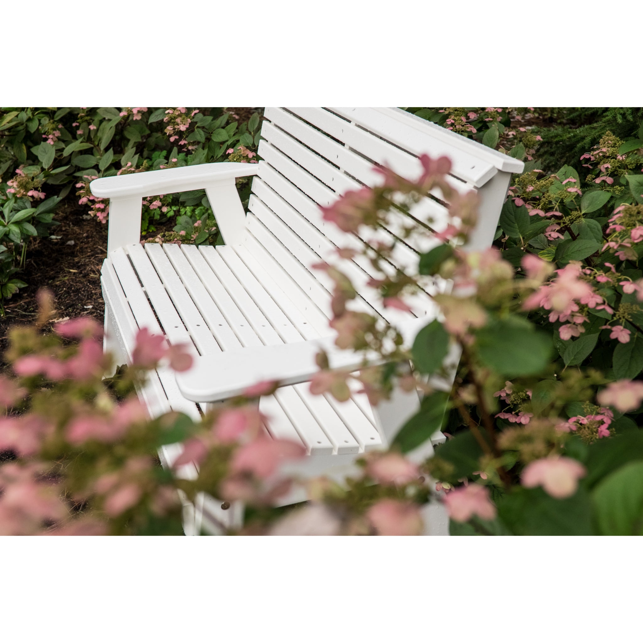 LuxCraft 4′ Plain Bench – Outdoor Poly Garden Bench (4PPB)