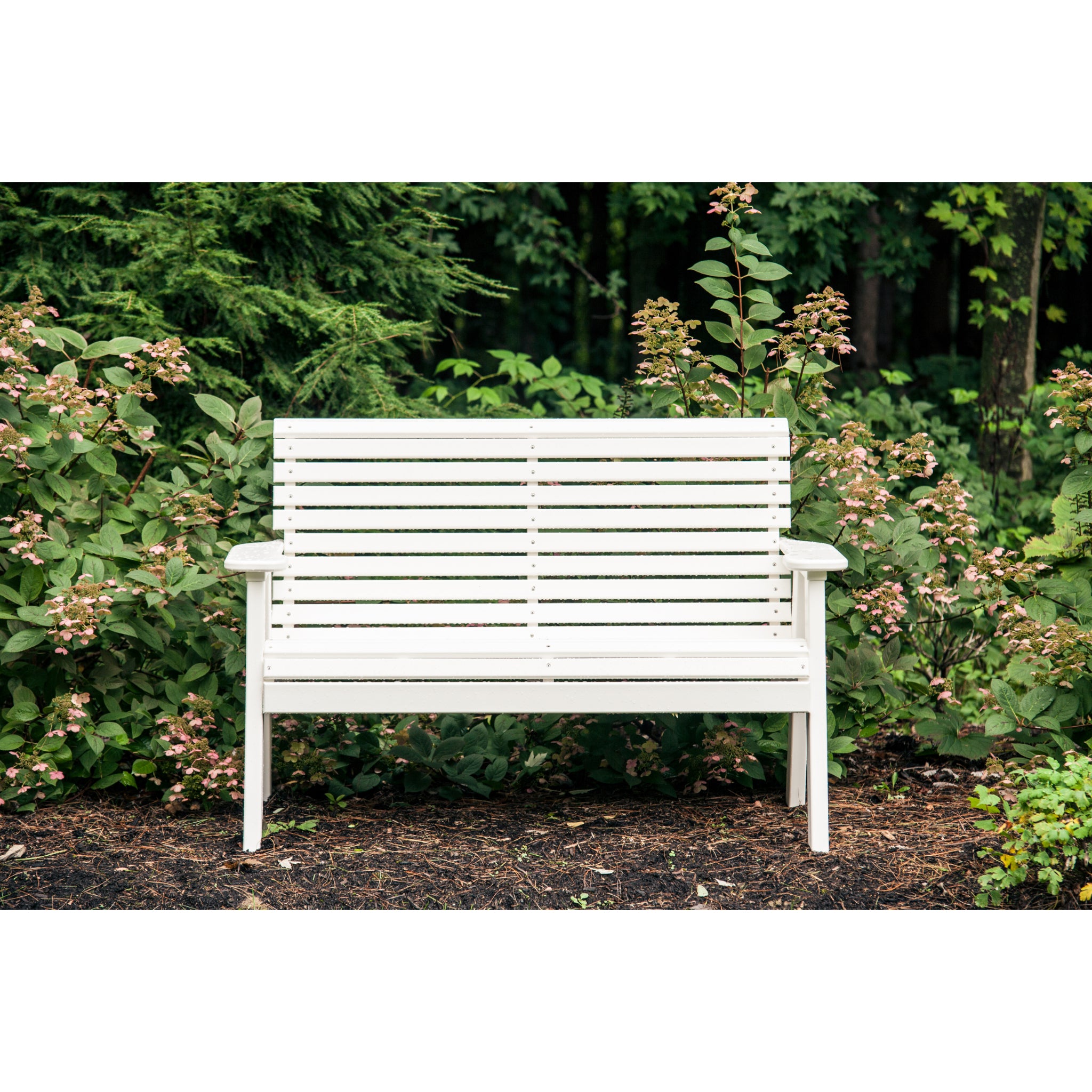 LuxCraft 4′ Plain Bench – Outdoor Poly Garden Bench (4PPB)