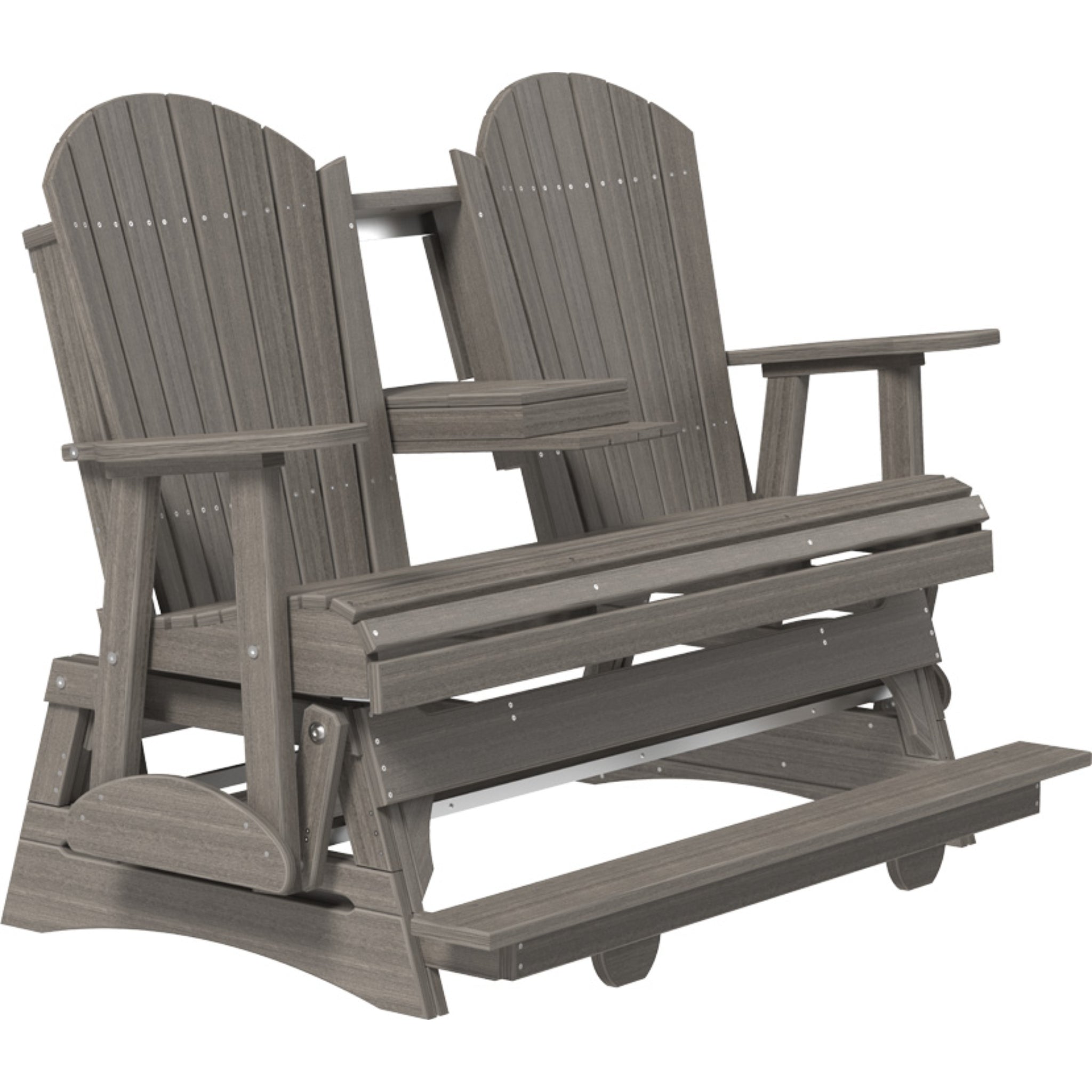 LuxCraft 5′ Adirondack Balcony Glider – Outdoor Poly Porch Glider (5APBAG)
