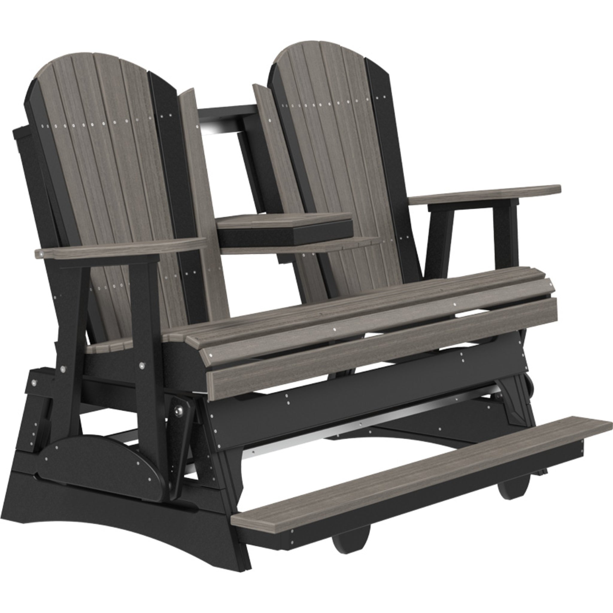 LuxCraft 5′ Adirondack Balcony Glider – Outdoor Poly Porch Glider (5APBAG)