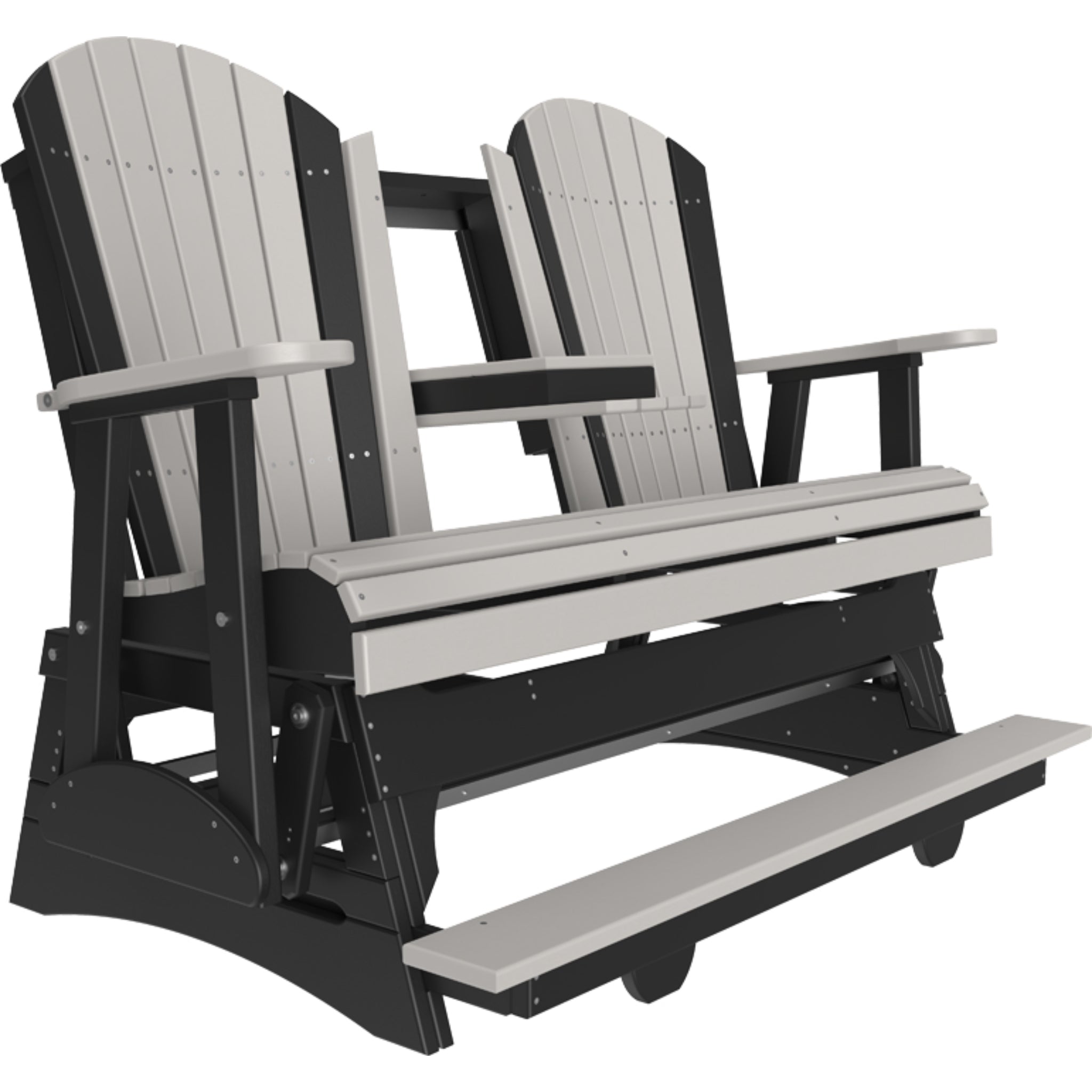 LuxCraft 5′ Adirondack Balcony Glider – Outdoor Poly Porch Glider (5APBAG)