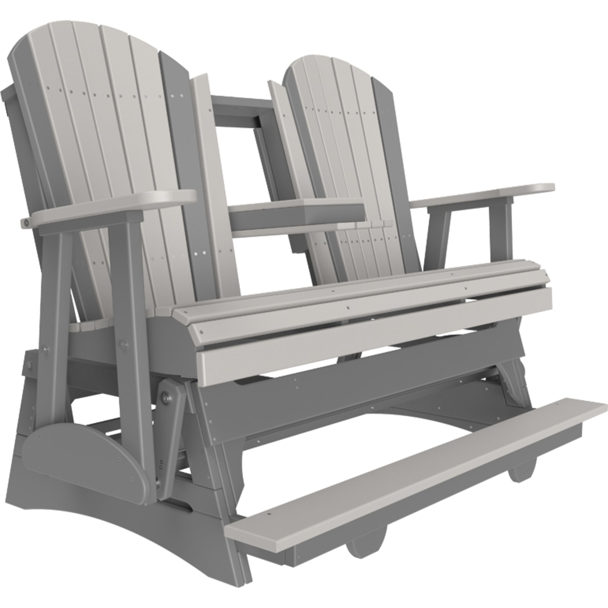 LuxCraft 5′ Adirondack Balcony Glider – Outdoor Poly Porch Glider (5APBAG)