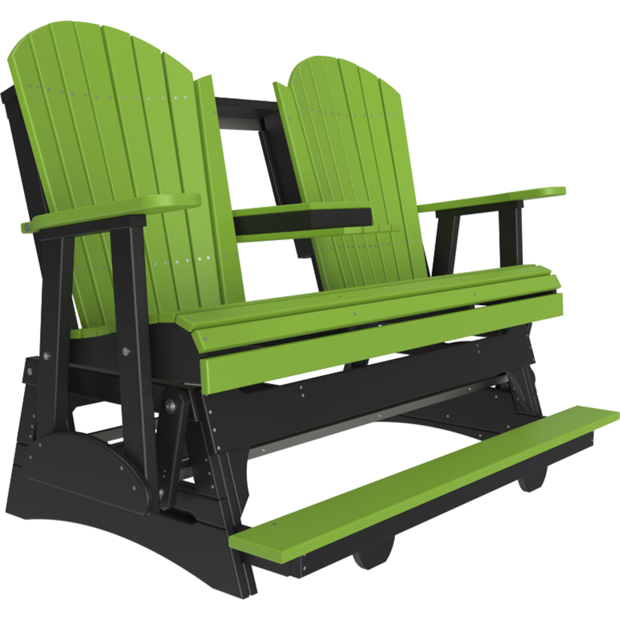 LuxCraft 5′ Adirondack Balcony Glider – Outdoor Poly Porch Glider (5APBAG)