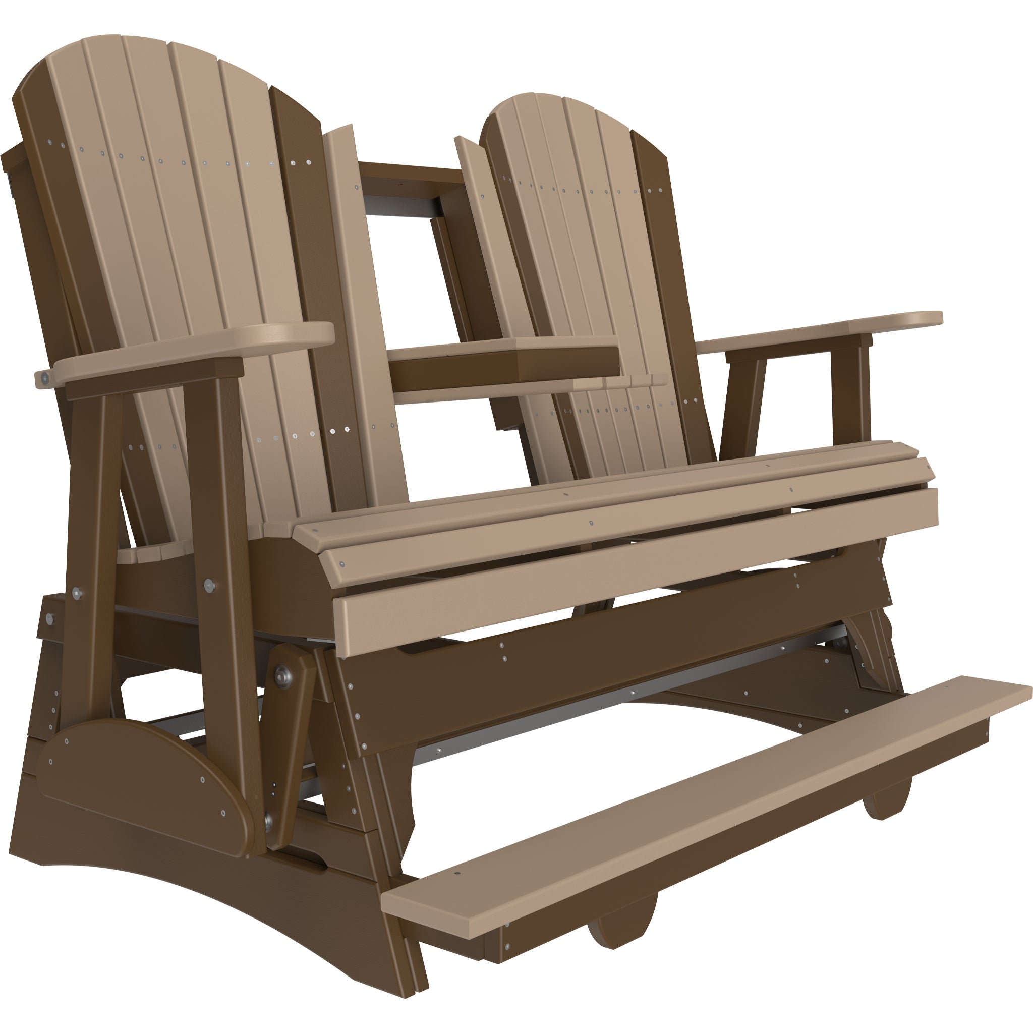 LuxCraft 5′ Adirondack Balcony Glider – Outdoor Poly Porch Glider (5APBAG)