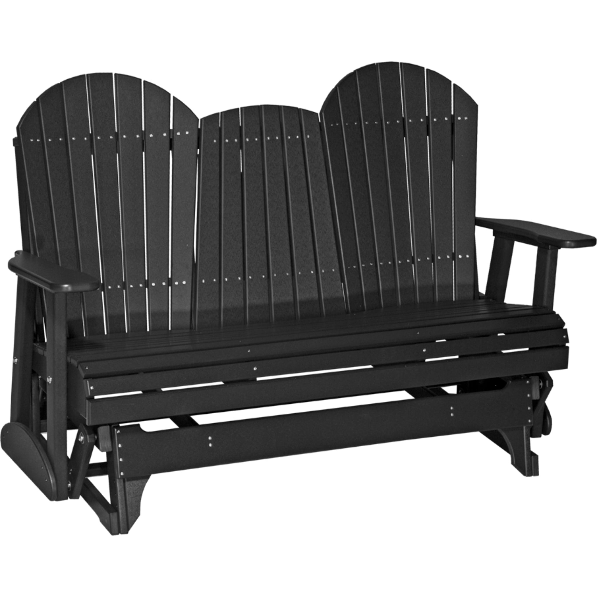 LuxCraft 5′ Adirondack Glider Chair –  Outdoor Poly Porch Glider (5APG)