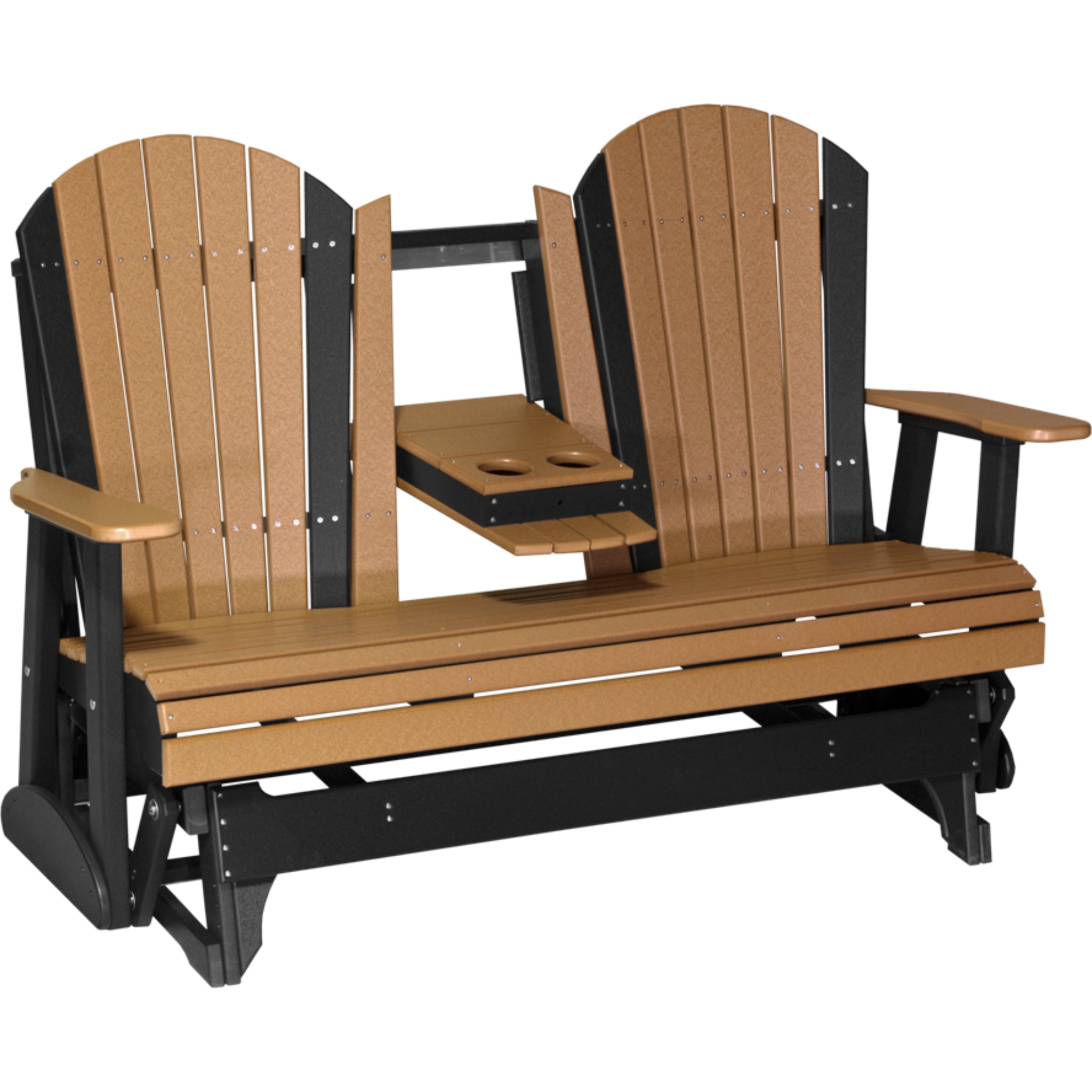LuxCraft 5′ Adirondack Glider Chair –  Outdoor Poly Porch Glider (5APG)
