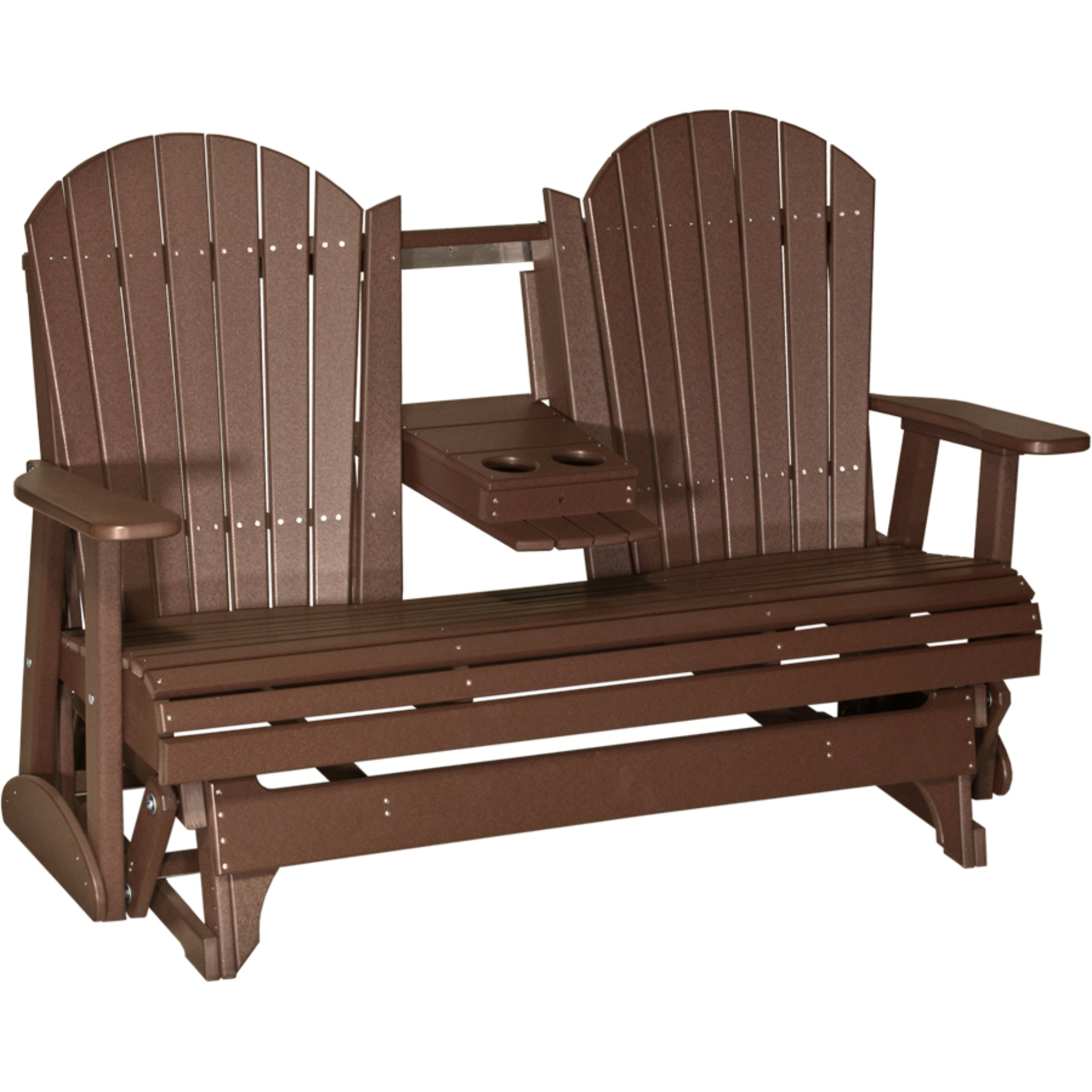 LuxCraft 5′ Adirondack Glider Chair –  Outdoor Poly Porch Glider (5APG)