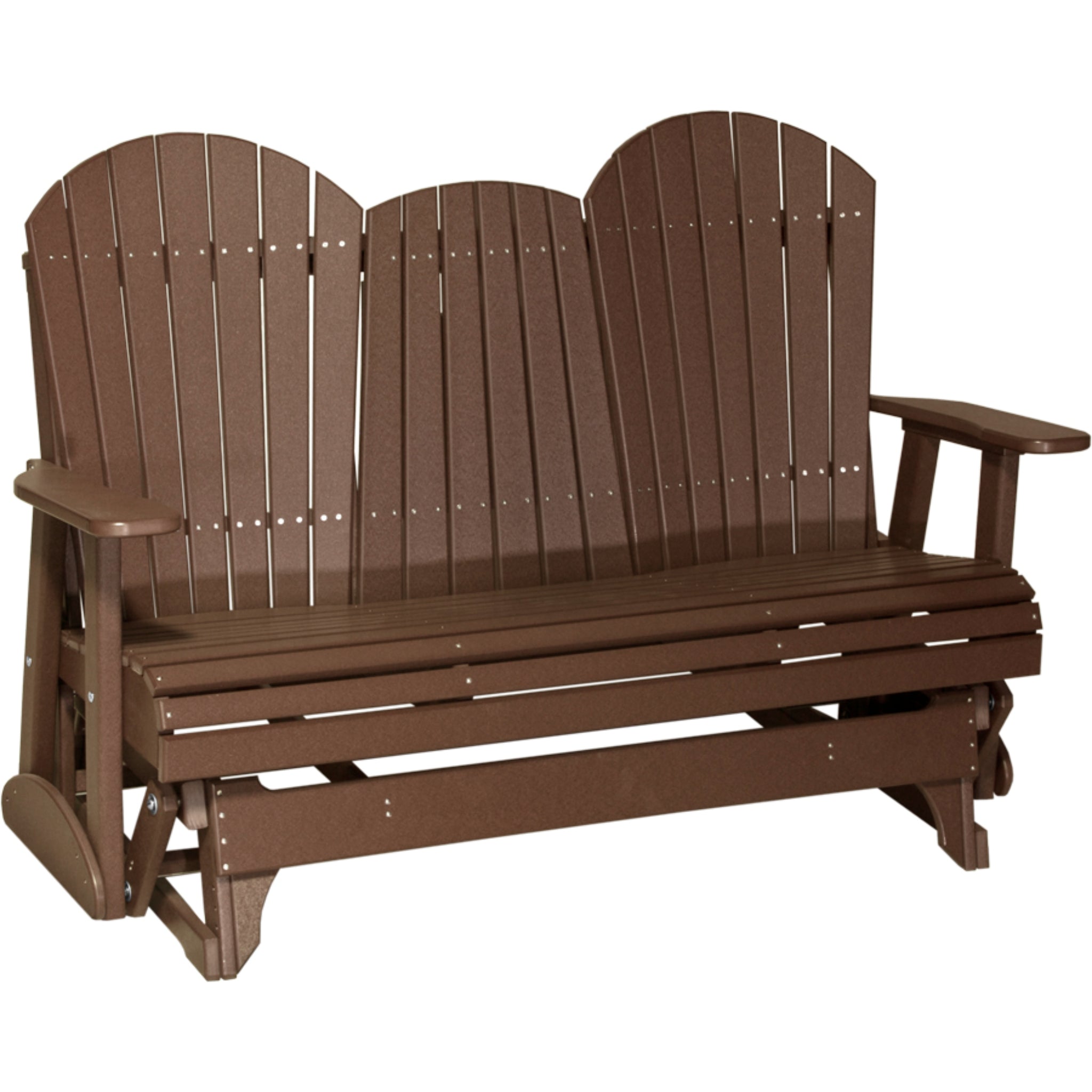 LuxCraft 5′ Adirondack Glider Chair –  Outdoor Poly Porch Glider (5APG)