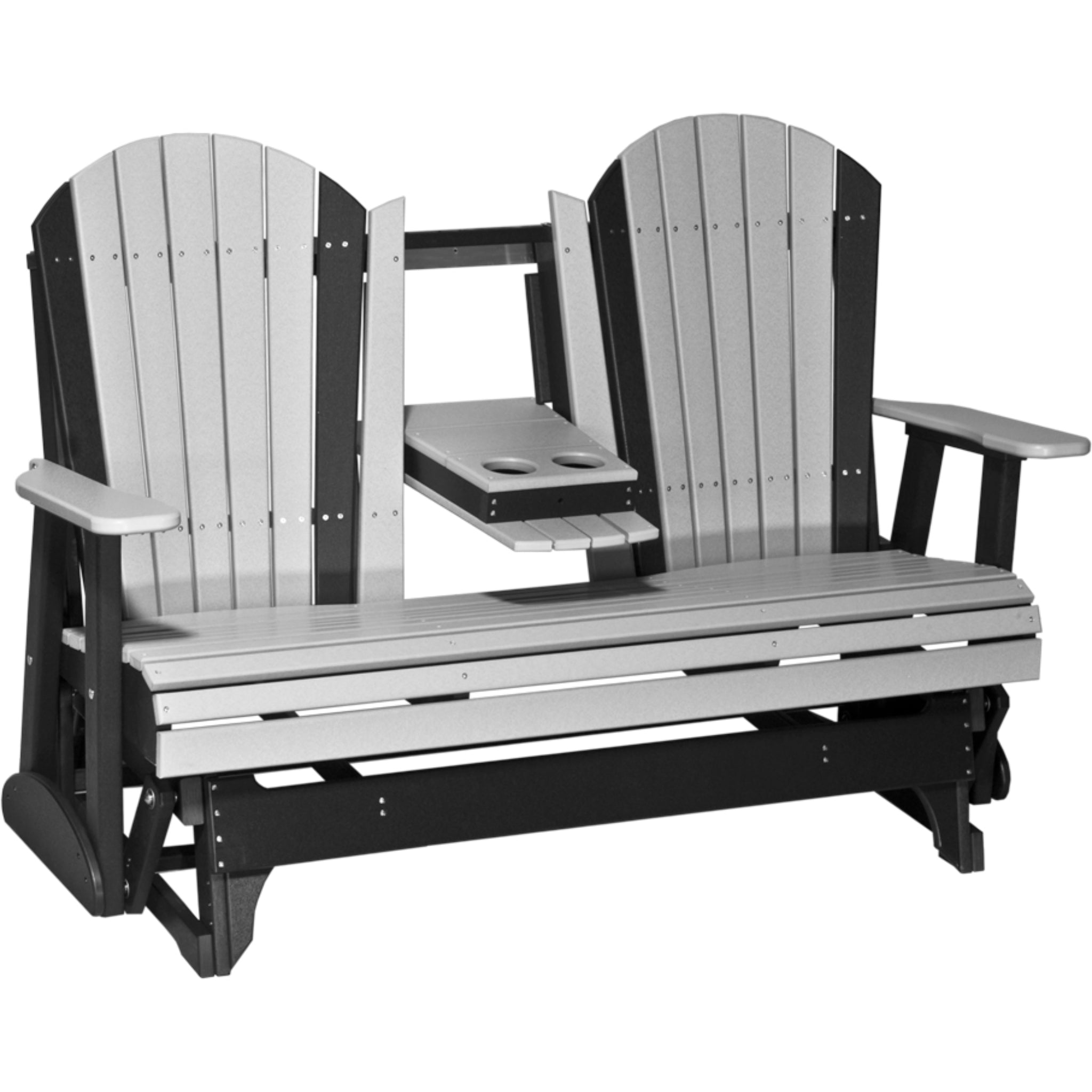 LuxCraft 5′ Adirondack Glider Chair –  Outdoor Poly Porch Glider (5APG)