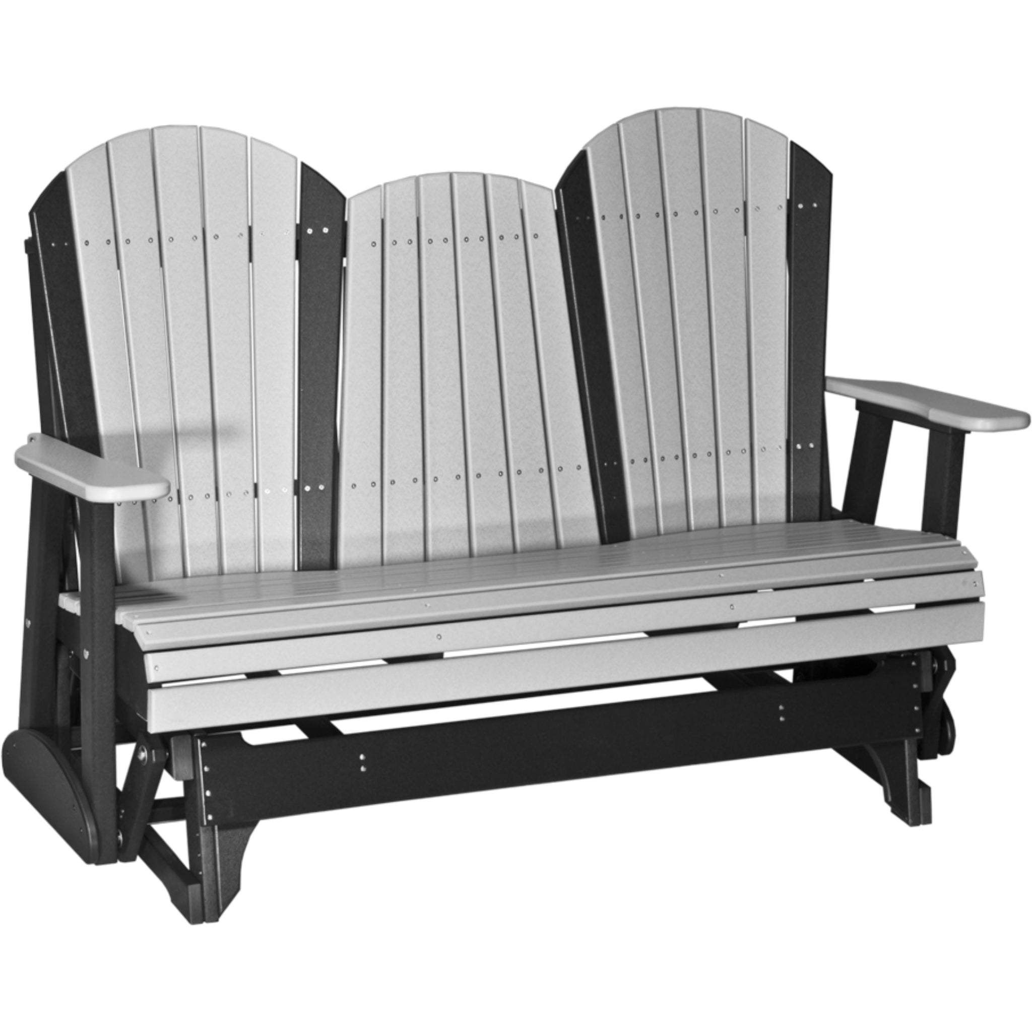 LuxCraft 5′ Adirondack Glider Chair –  Outdoor Poly Porch Glider (5APG)