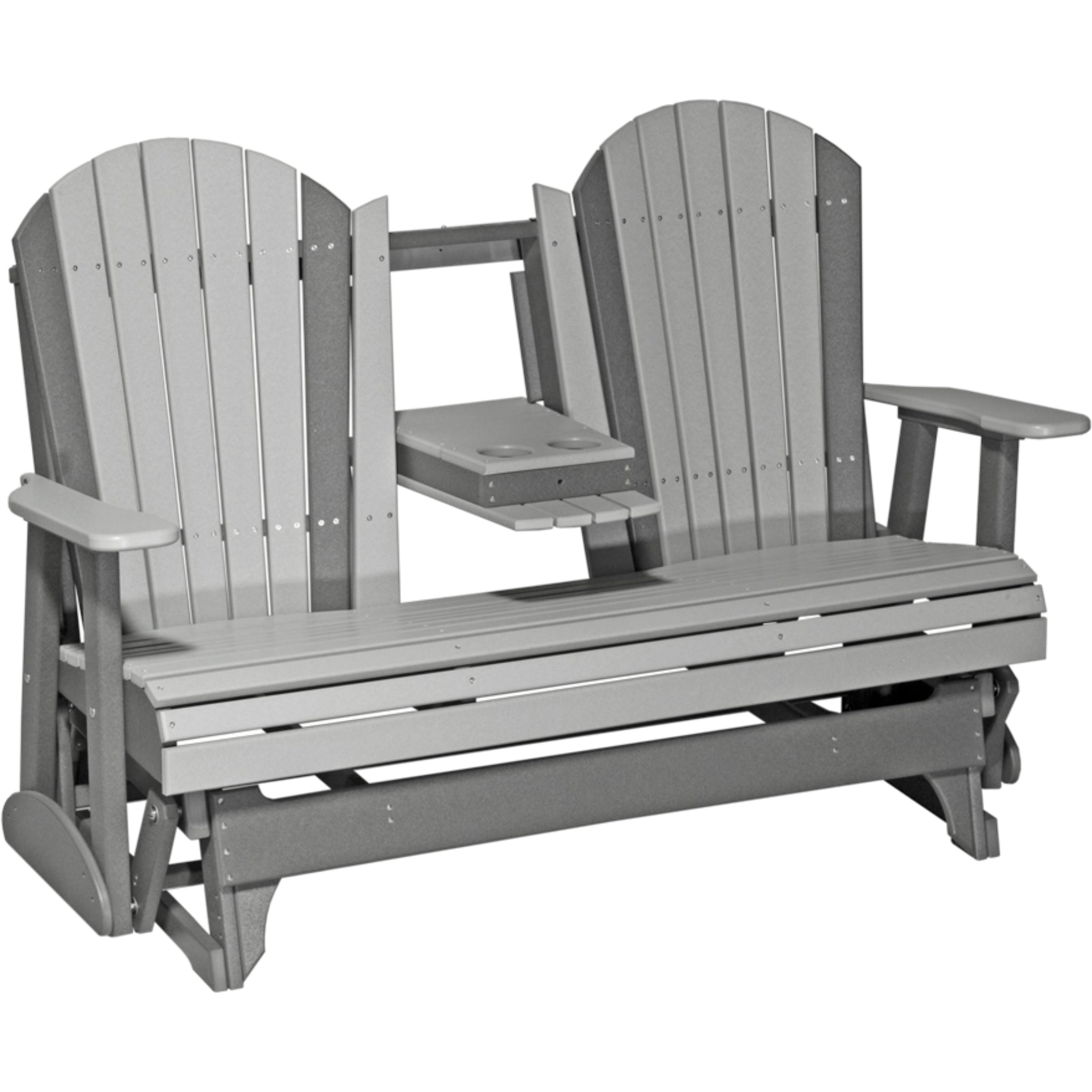 LuxCraft 5′ Adirondack Glider Chair –  Outdoor Poly Porch Glider (5APG)