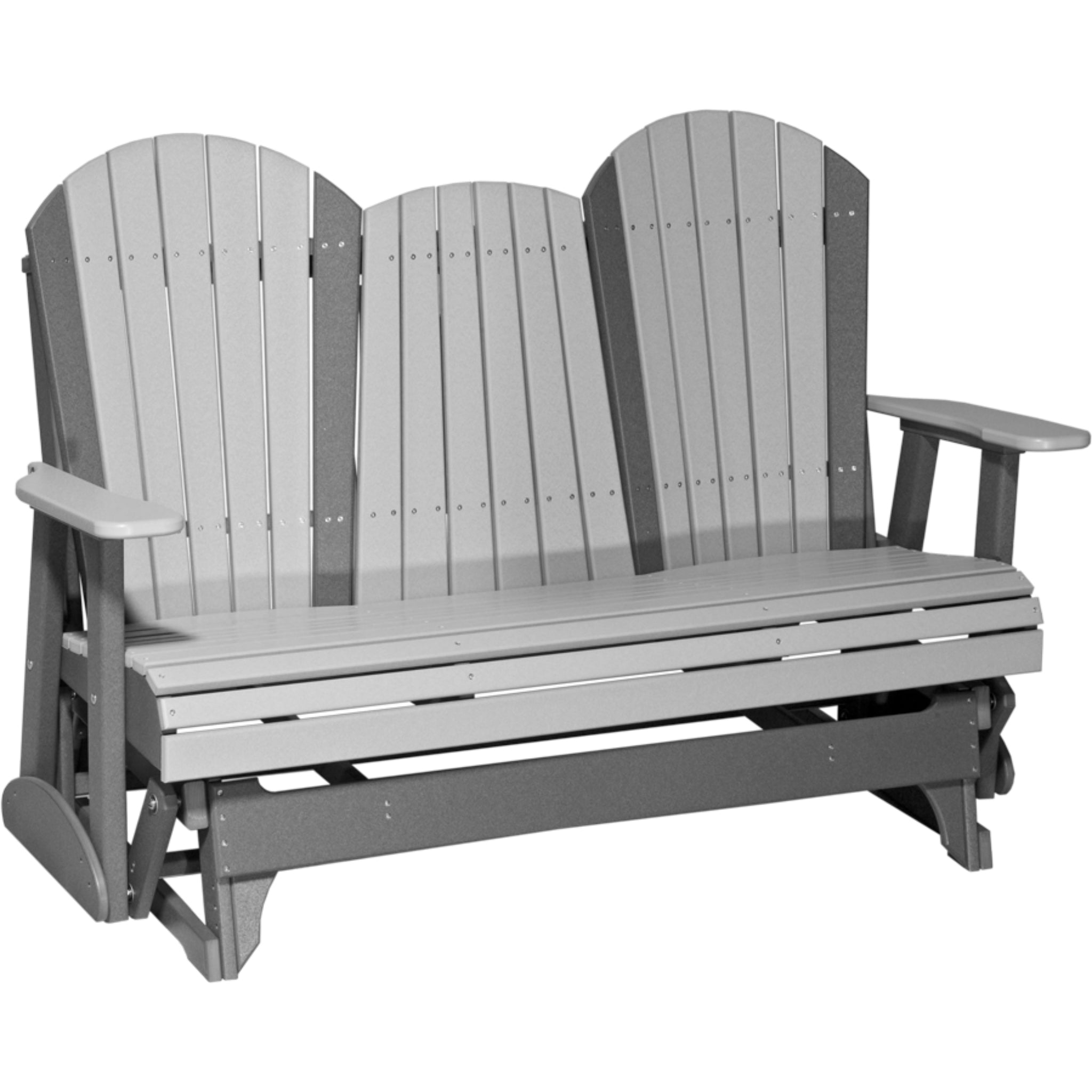 LuxCraft 5′ Adirondack Glider Chair –  Outdoor Poly Porch Glider (5APG)
