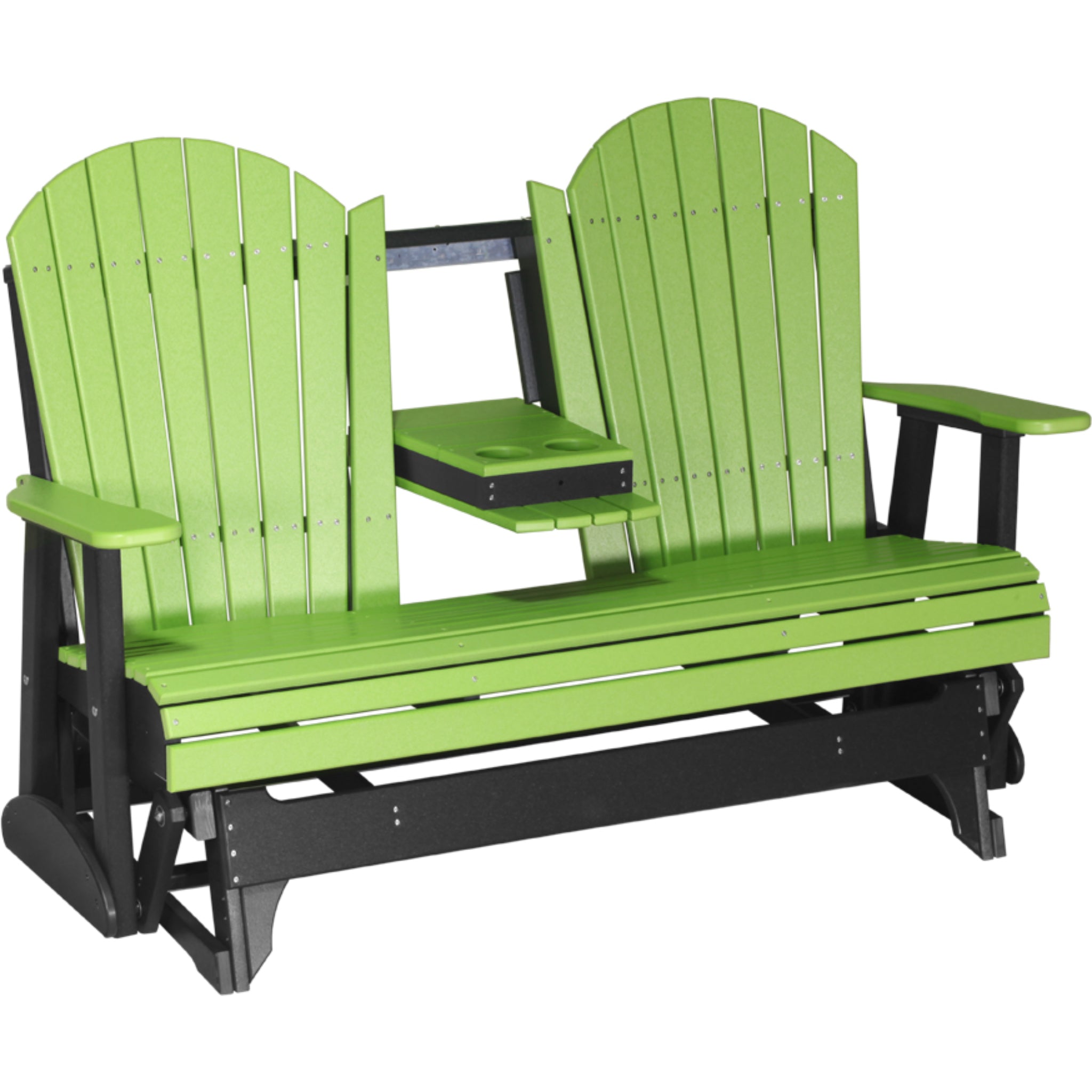 LuxCraft 5′ Adirondack Glider Chair –  Outdoor Poly Porch Glider (5APG)