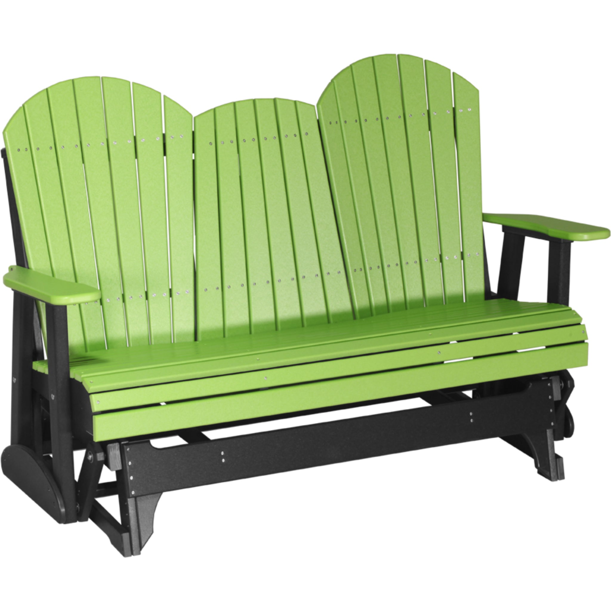 LuxCraft 5′ Adirondack Glider Chair –  Outdoor Poly Porch Glider (5APG)