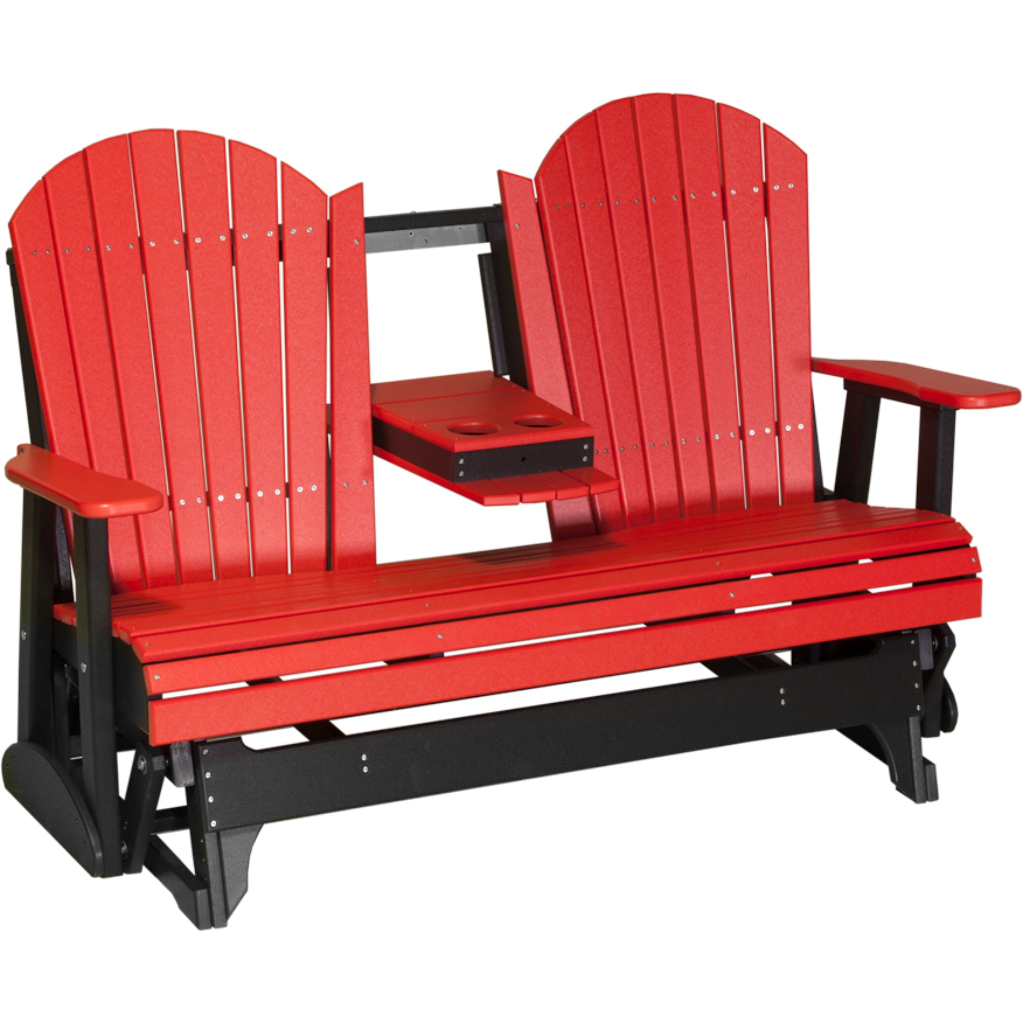 LuxCraft 5′ Adirondack Glider Chair –  Outdoor Poly Porch Glider (5APG)
