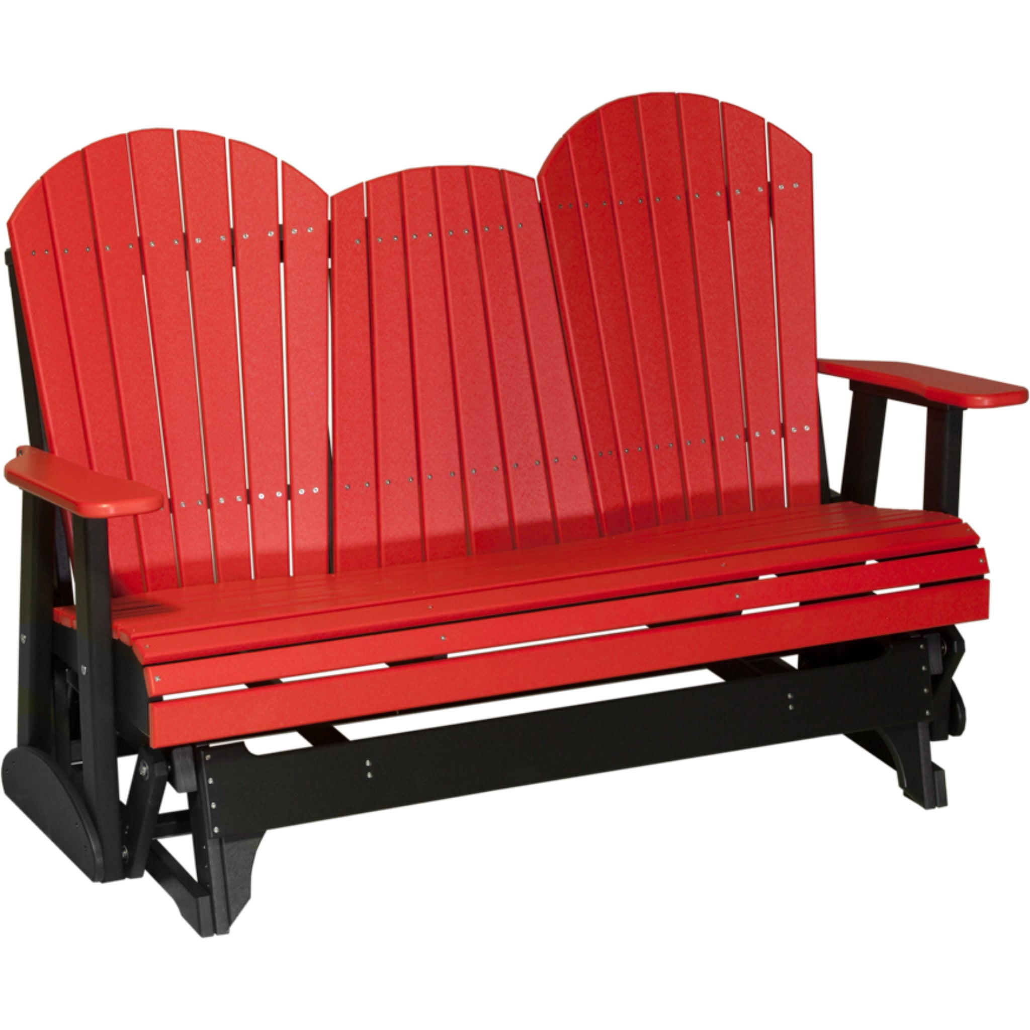 LuxCraft 5′ Adirondack Glider Chair –  Outdoor Poly Porch Glider (5APG)