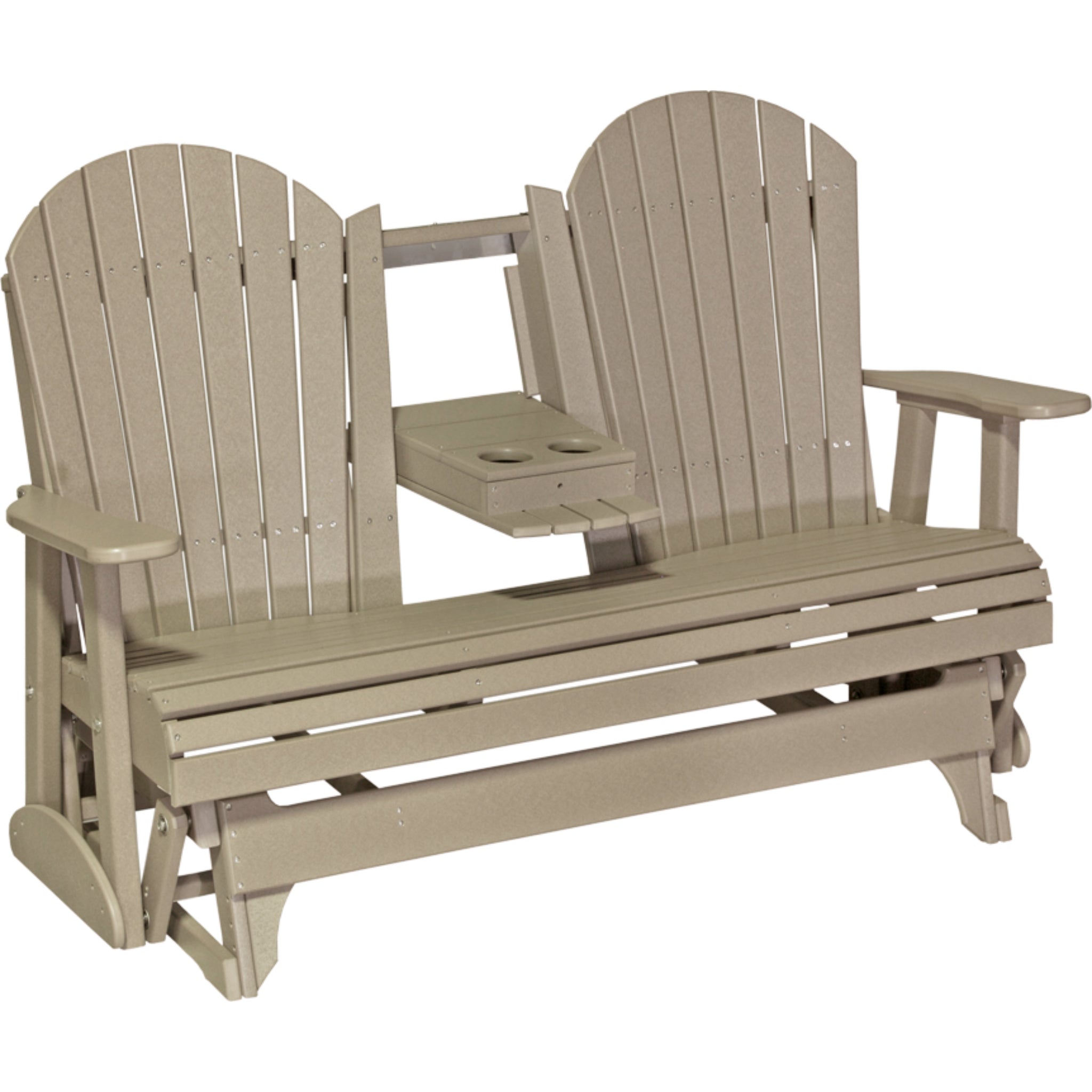 LuxCraft 5′ Adirondack Glider Chair –  Outdoor Poly Porch Glider (5APG)