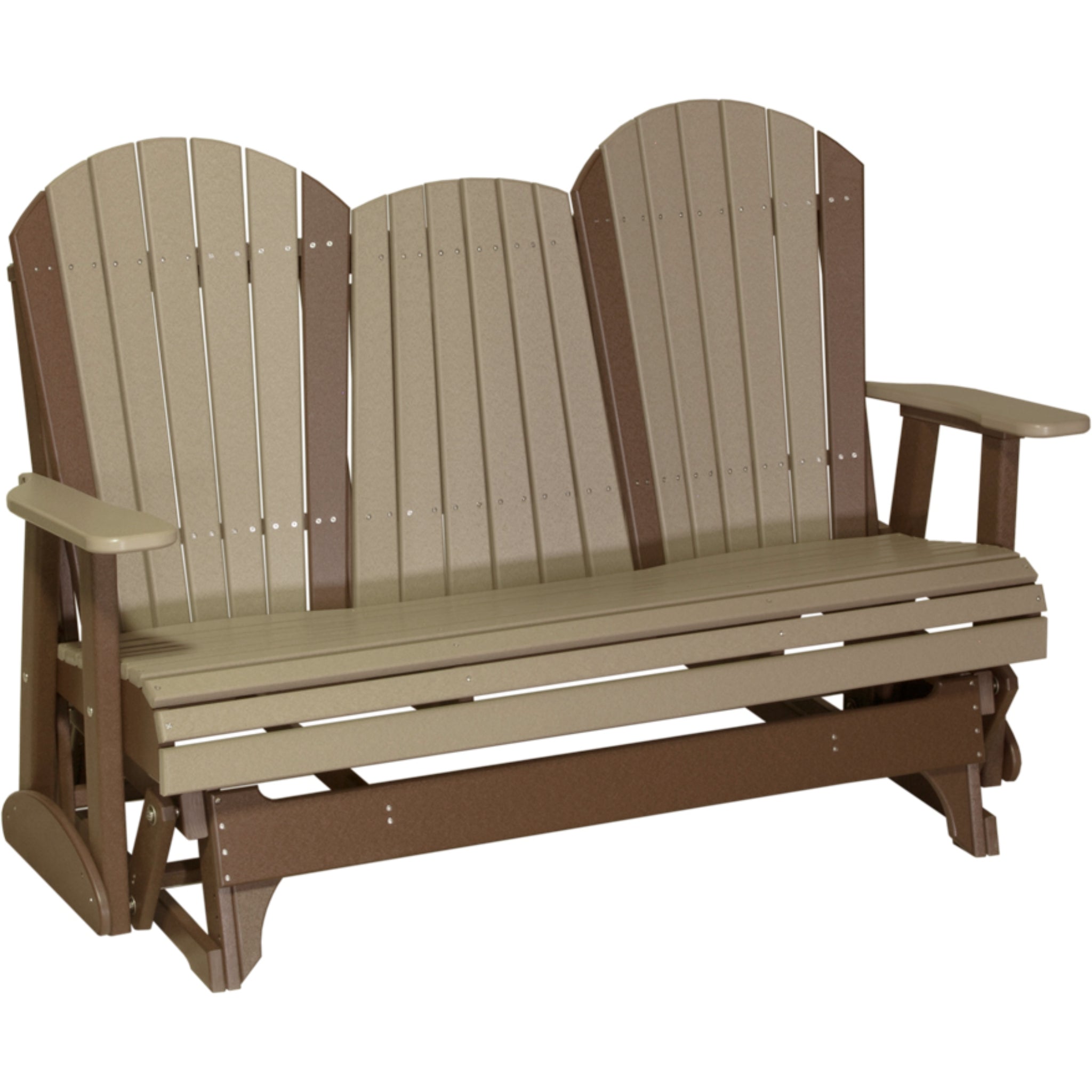 LuxCraft 5′ Adirondack Glider Chair –  Outdoor Poly Porch Glider (5APG)