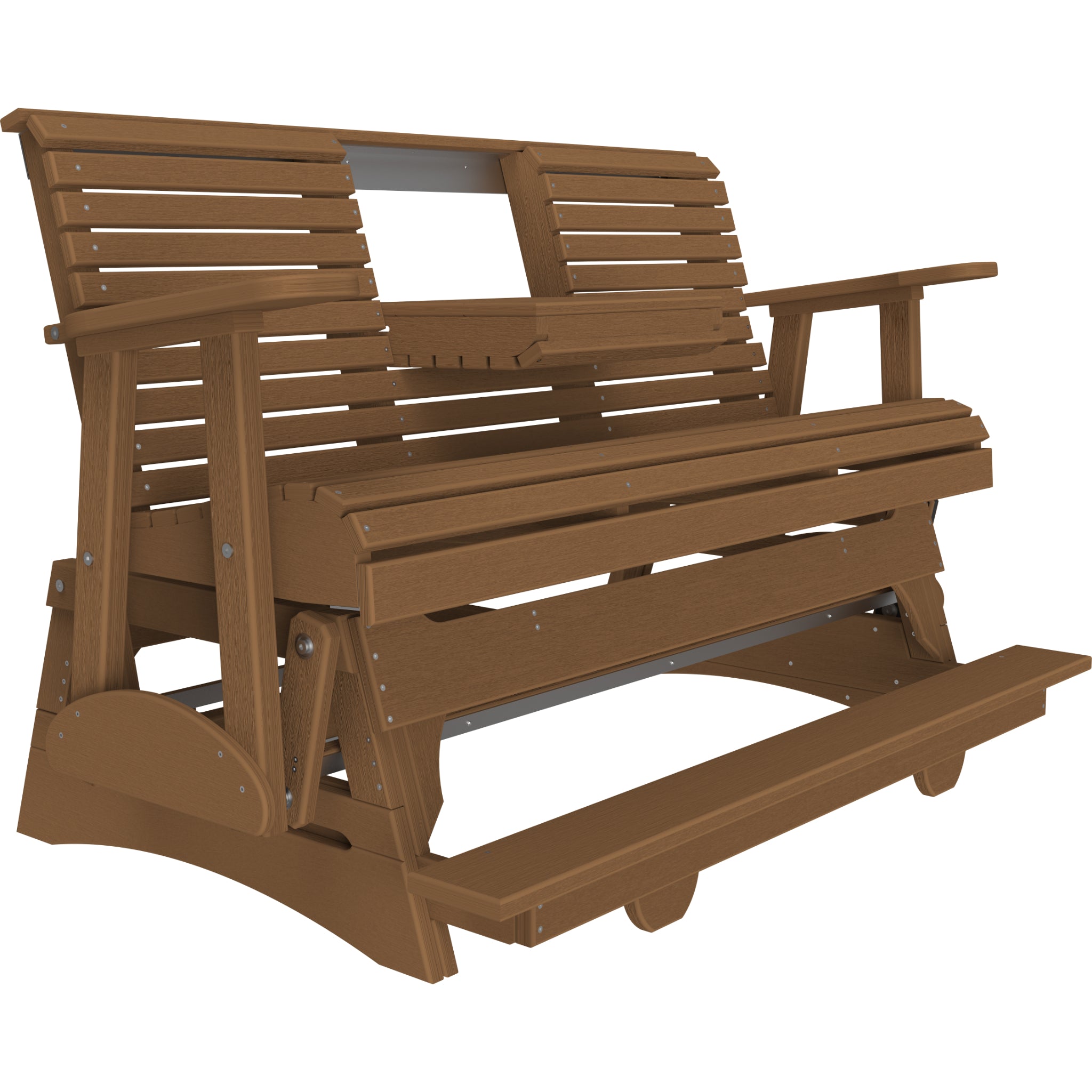 LuxCraft 5′ Plain Balcony Glider – Outdoor Poly Balcony Glider Bench (5PPBAG)
