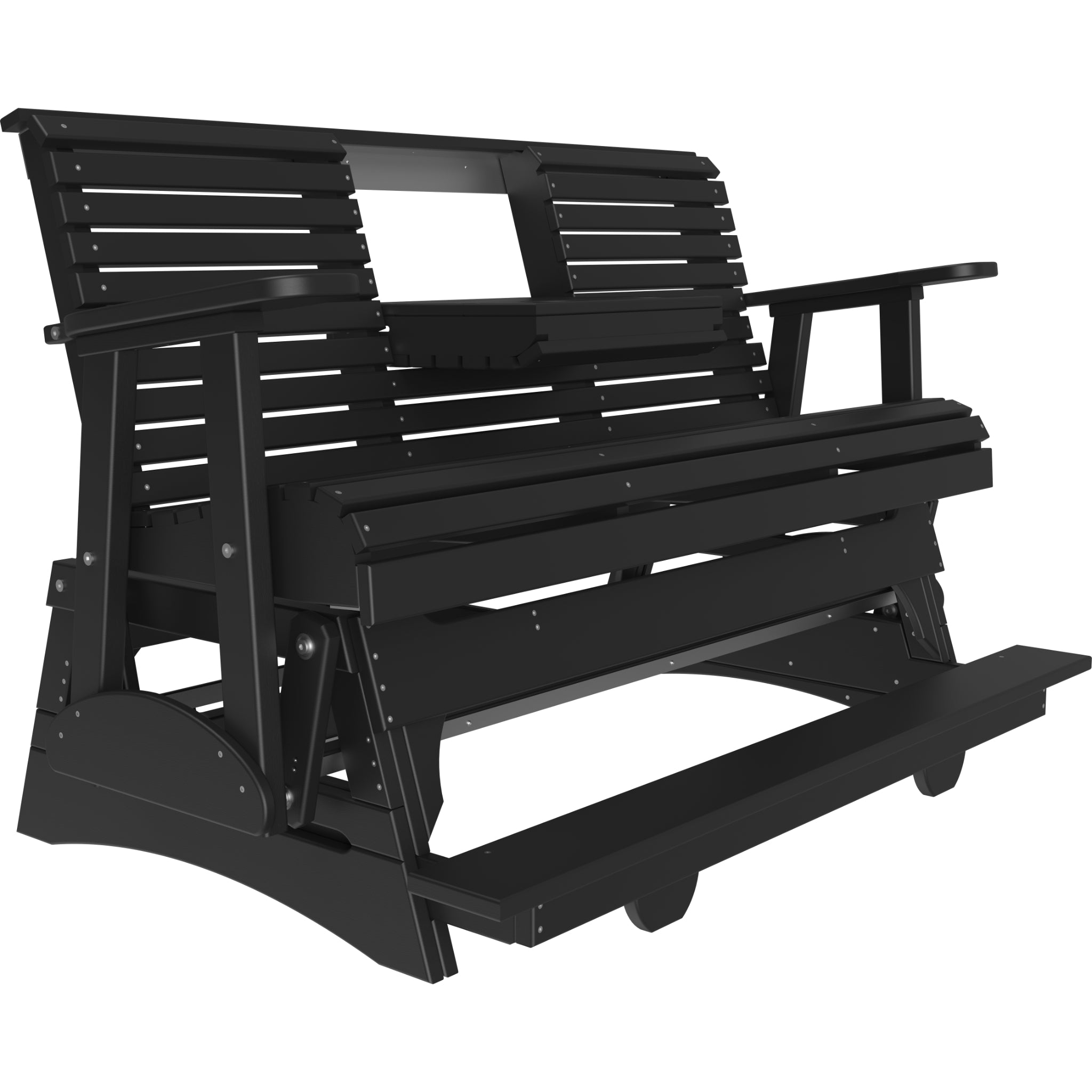 LuxCraft 5′ Plain Balcony Glider – Outdoor Poly Balcony Glider Bench (5PPBAG)
