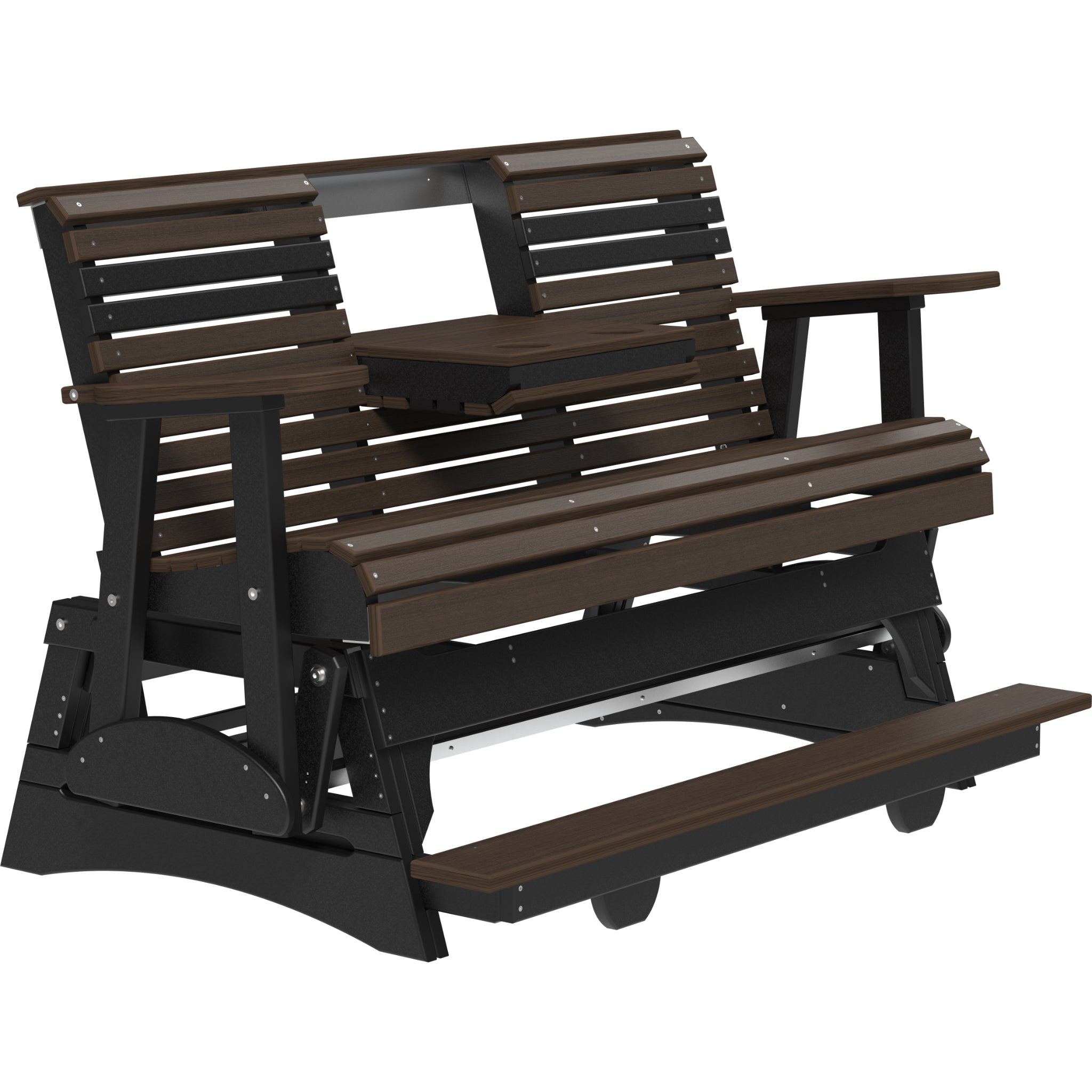 LuxCraft 5′ Plain Balcony Glider – Outdoor Poly Balcony Glider Bench (5PPBAG)