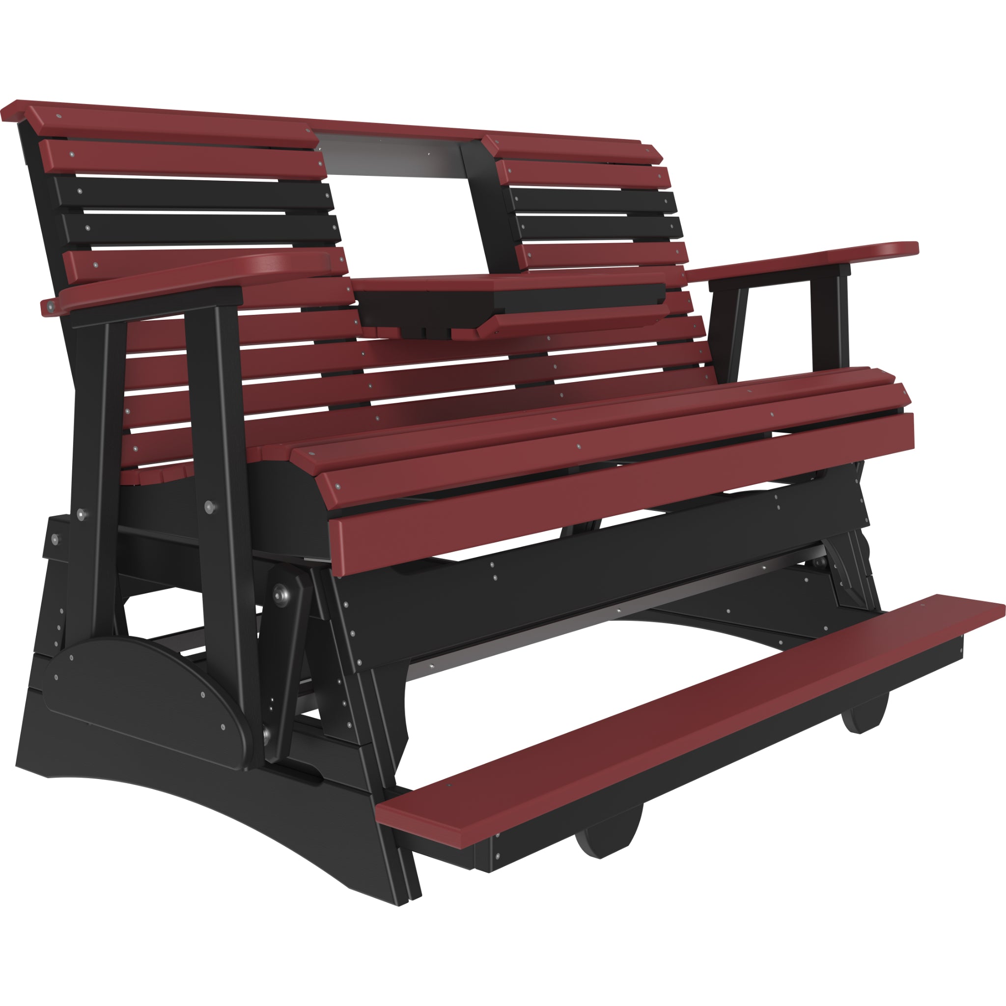 LuxCraft 5′ Plain Balcony Glider – Outdoor Poly Balcony Glider Bench (5PPBAG)