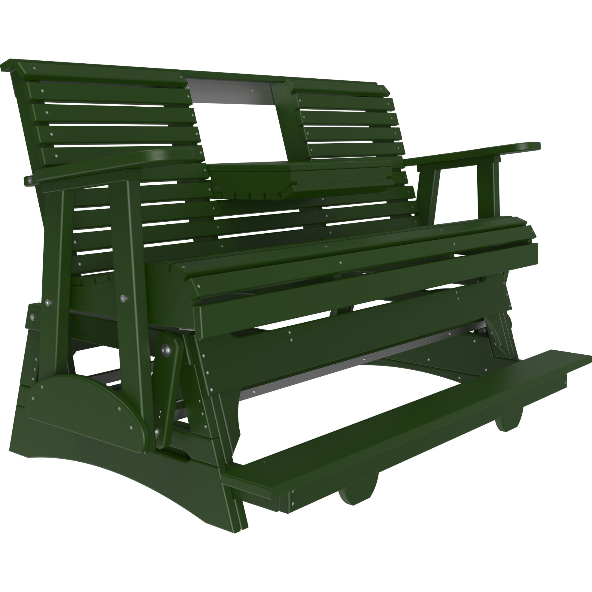 LuxCraft 5′ Plain Balcony Glider – Outdoor Poly Balcony Glider Bench (5PPBAG)