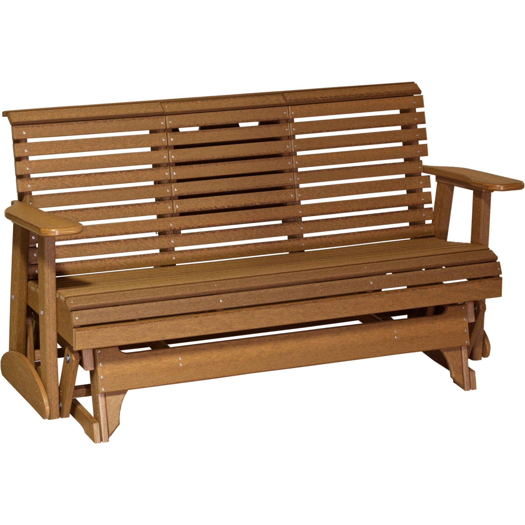 LuxCraft 5′ Plain Glider – Outdoor Poly Porch Glider Bench (5PPG)