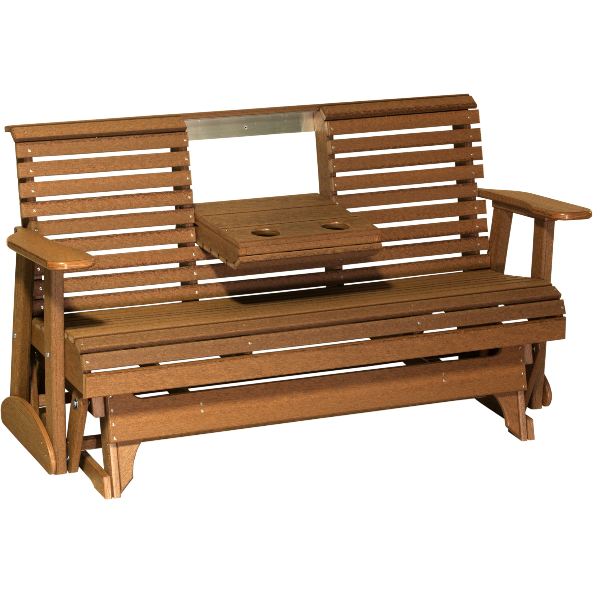 LuxCraft 5′ Plain Glider – Outdoor Poly Porch Glider Bench (5PPG)
