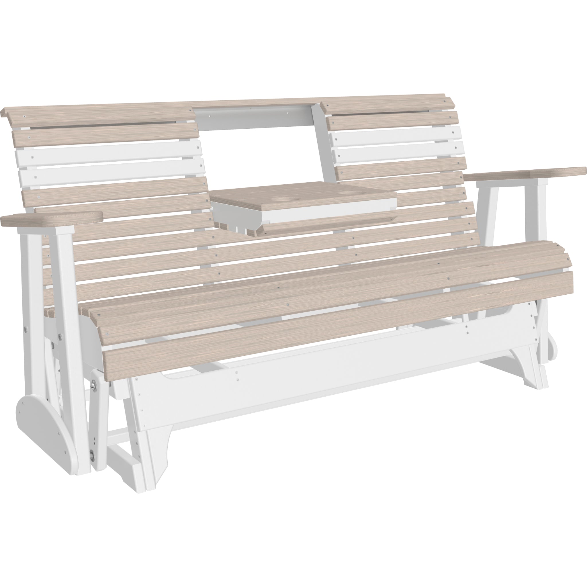 LuxCraft 5′ Plain Glider – Outdoor Poly Porch Glider Bench (5PPG)