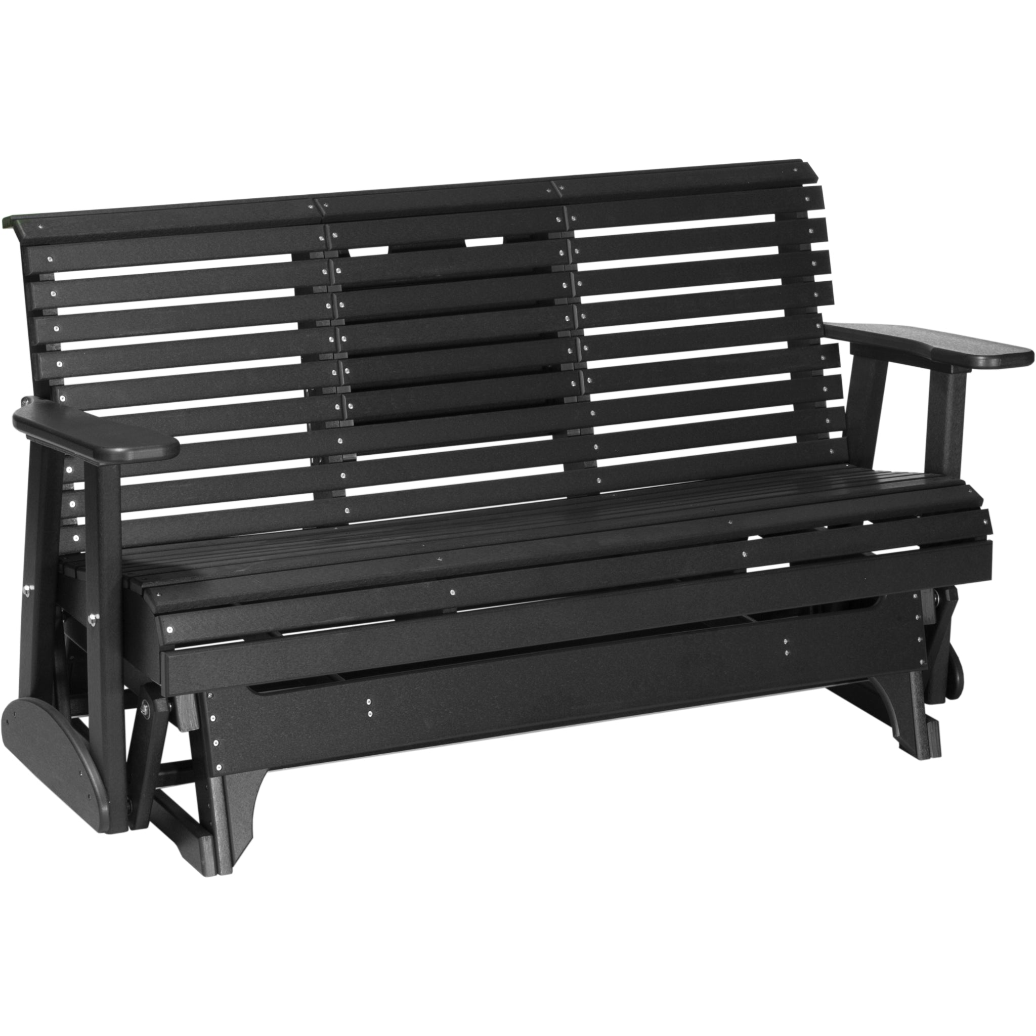 LuxCraft 5′ Plain Glider – Outdoor Poly Porch Glider Bench (5PPG)