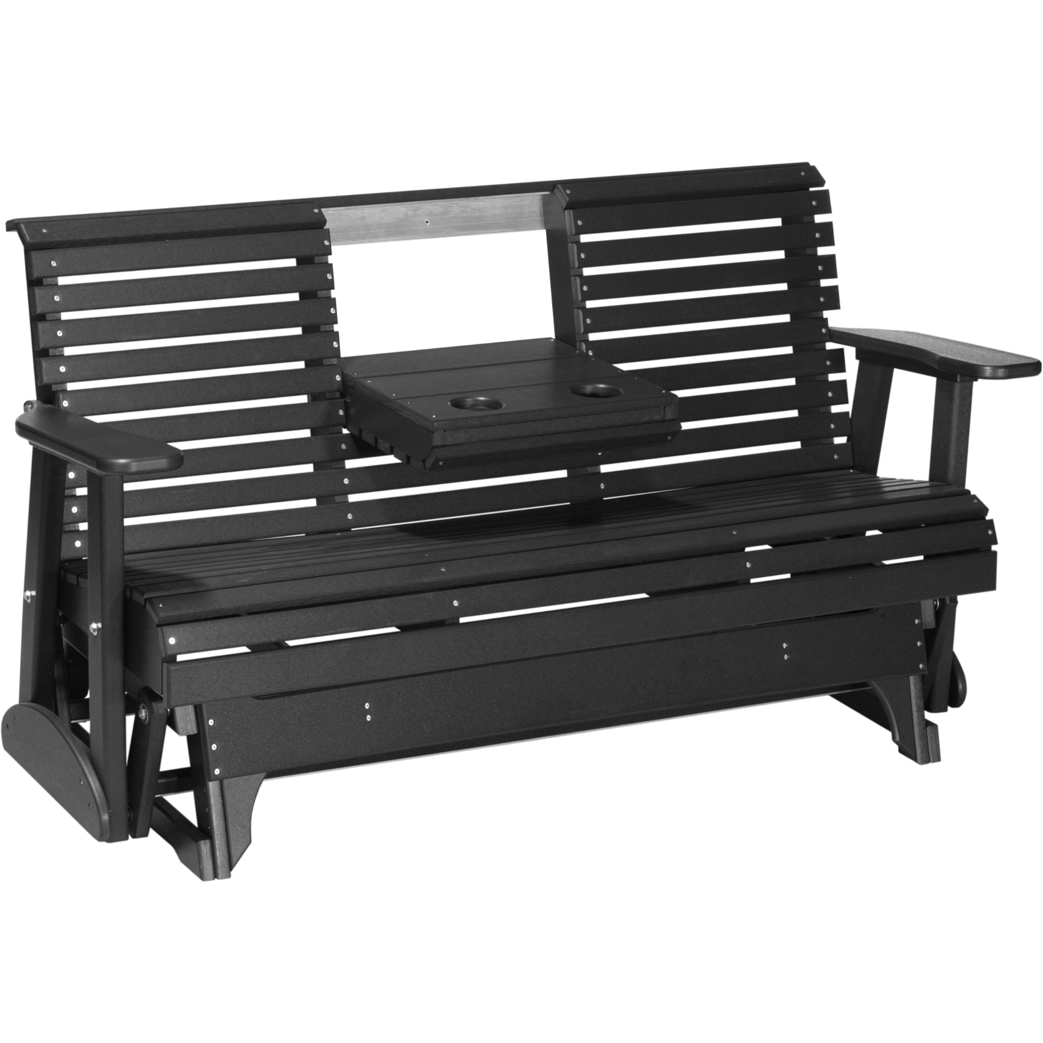 LuxCraft 5′ Plain Glider – Outdoor Poly Porch Glider Bench (5PPG)