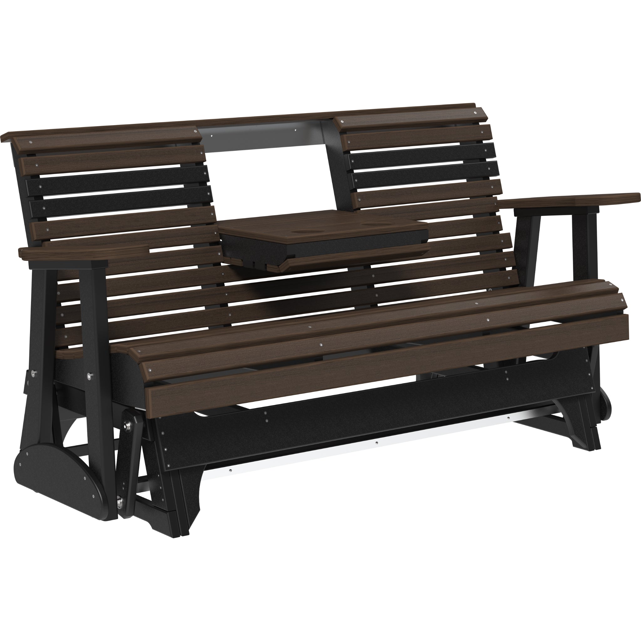 LuxCraft 5′ Plain Glider – Outdoor Poly Porch Glider Bench (5PPG)