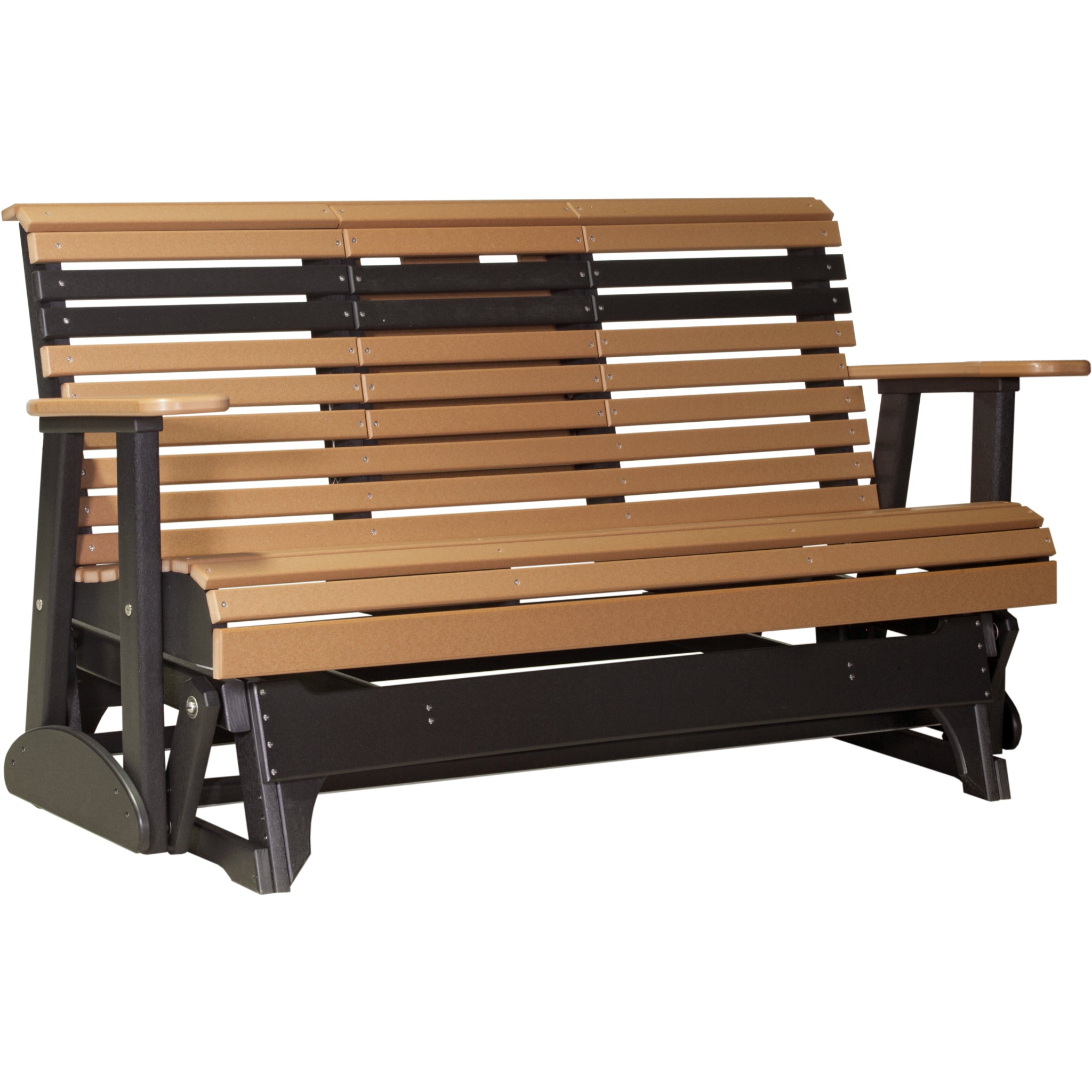 LuxCraft 5′ Plain Glider – Outdoor Poly Porch Glider Bench (5PPG)