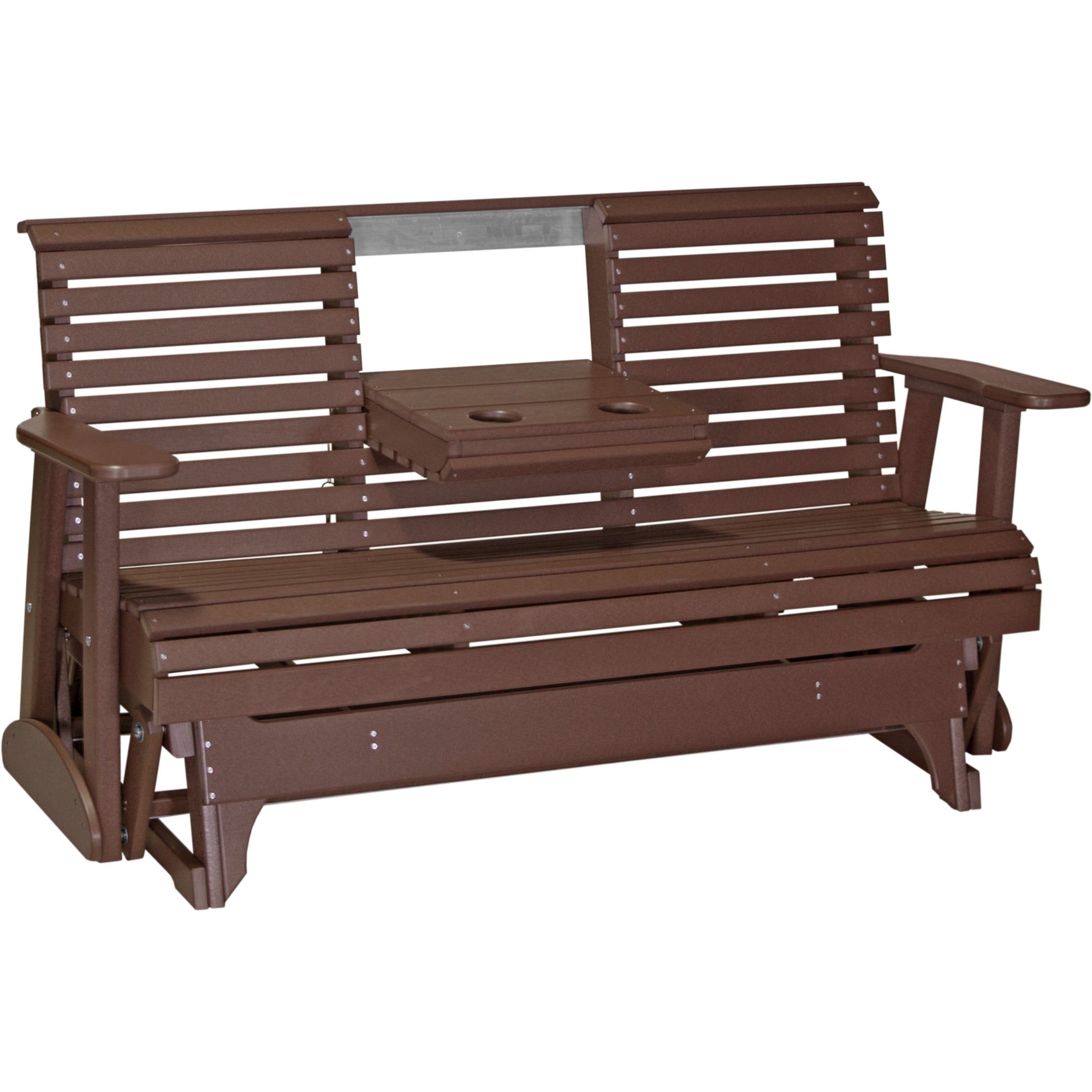 LuxCraft 5′ Plain Glider – Outdoor Poly Porch Glider Bench (5PPG)