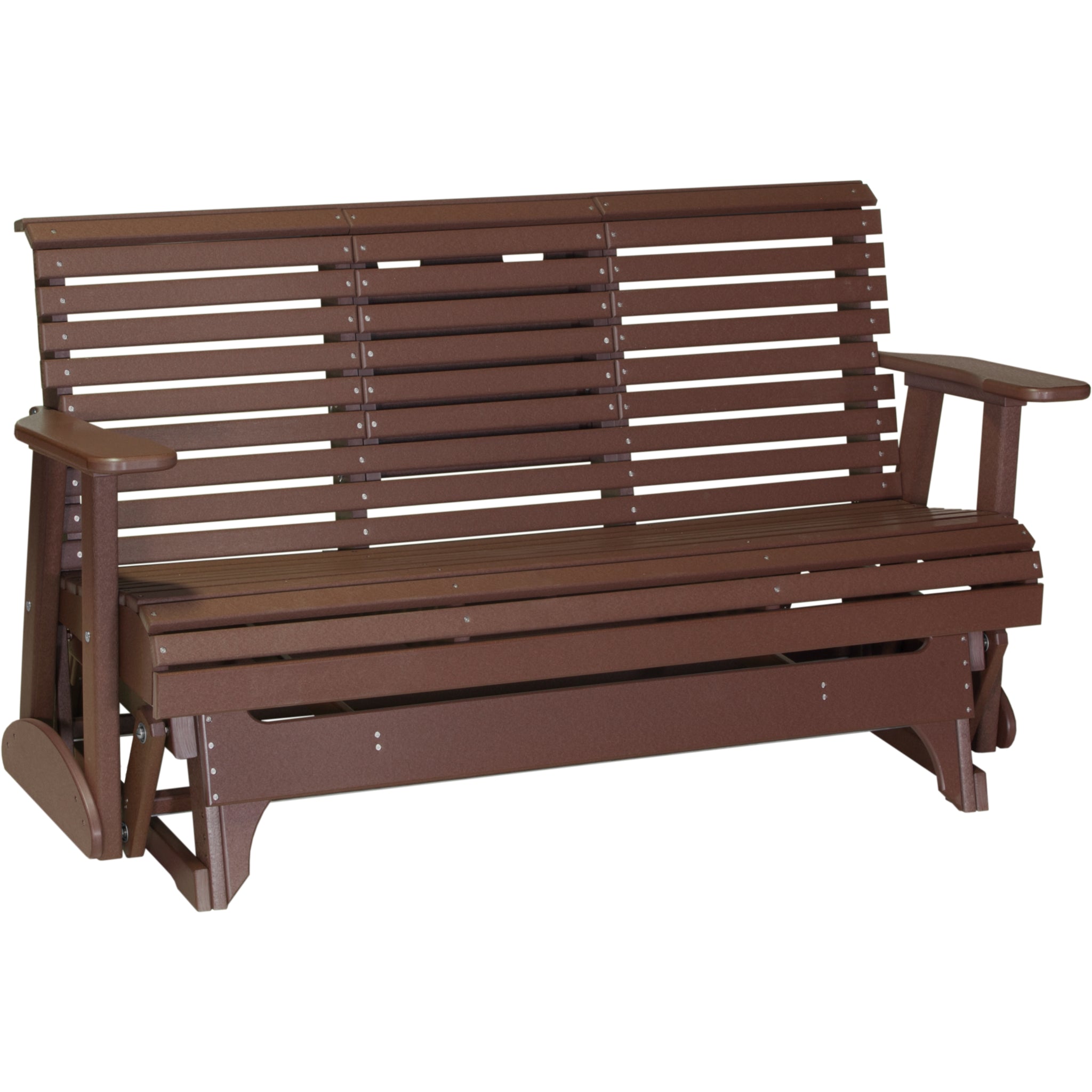 LuxCraft 5′ Plain Glider – Outdoor Poly Porch Glider Bench (5PPG)