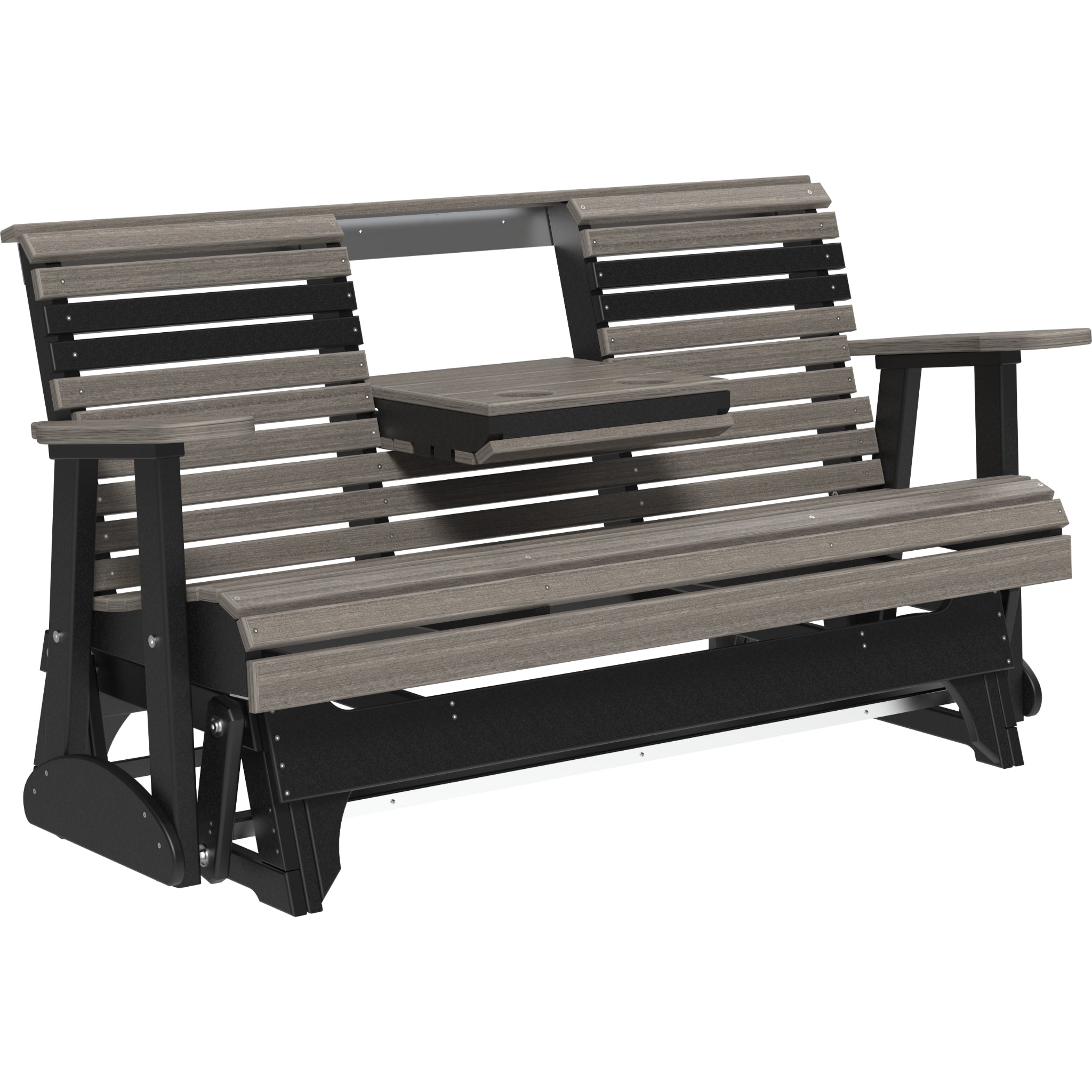 LuxCraft 5′ Plain Glider – Outdoor Poly Porch Glider Bench (5PPG)