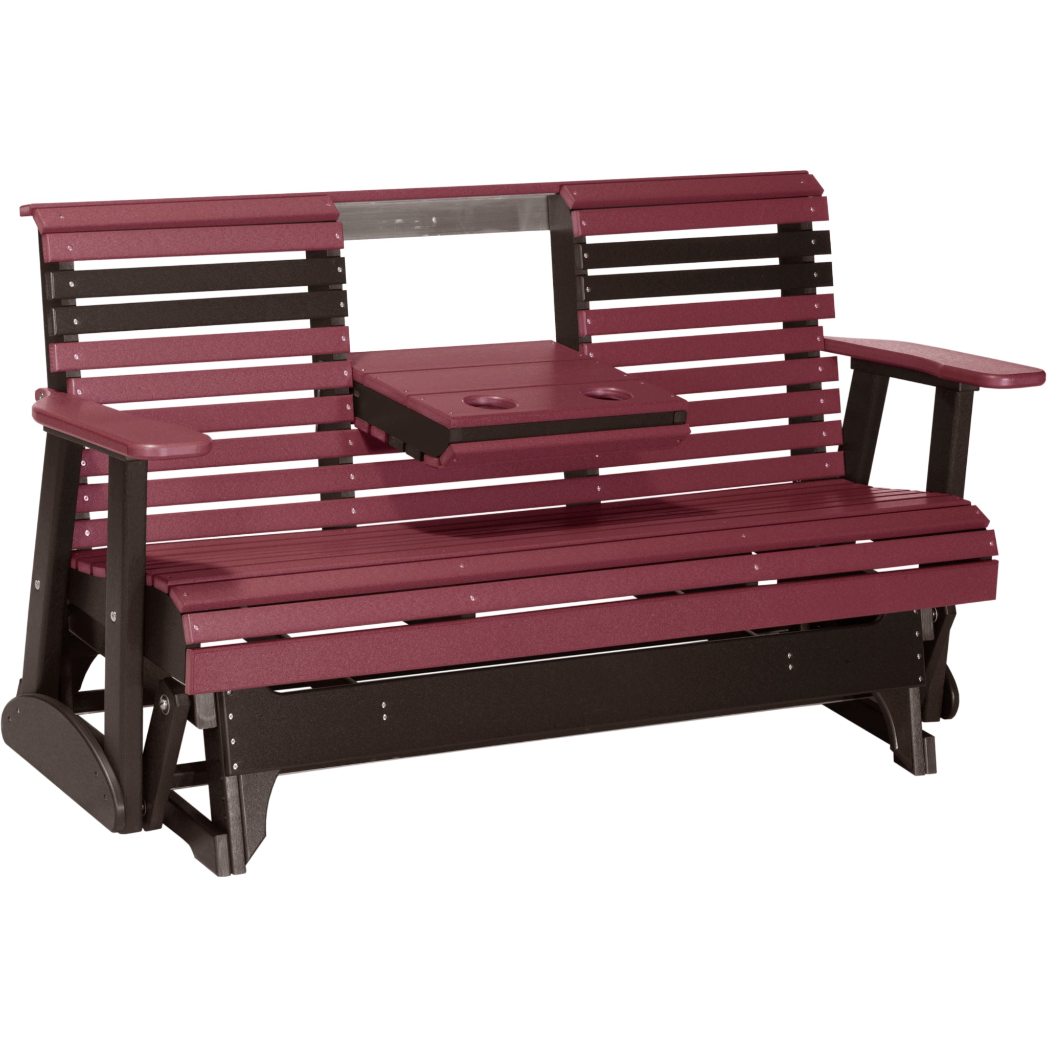 LuxCraft 5′ Plain Glider – Outdoor Poly Porch Glider Bench (5PPG)