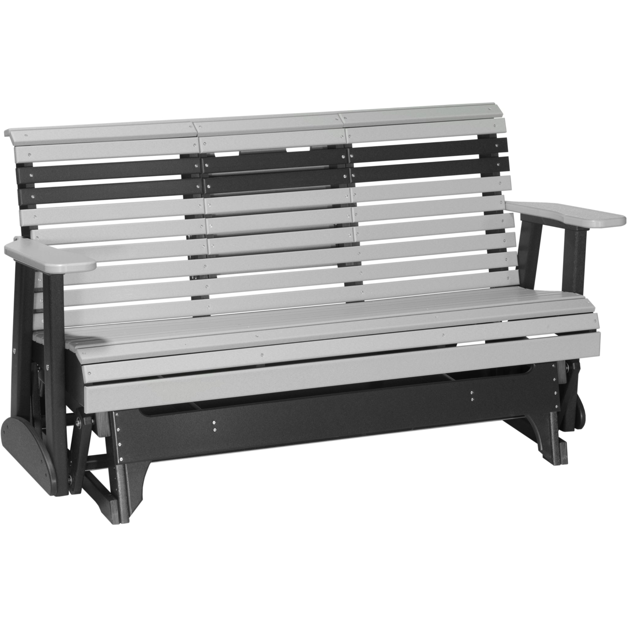 LuxCraft 5′ Plain Glider – Outdoor Poly Porch Glider Bench (5PPG)