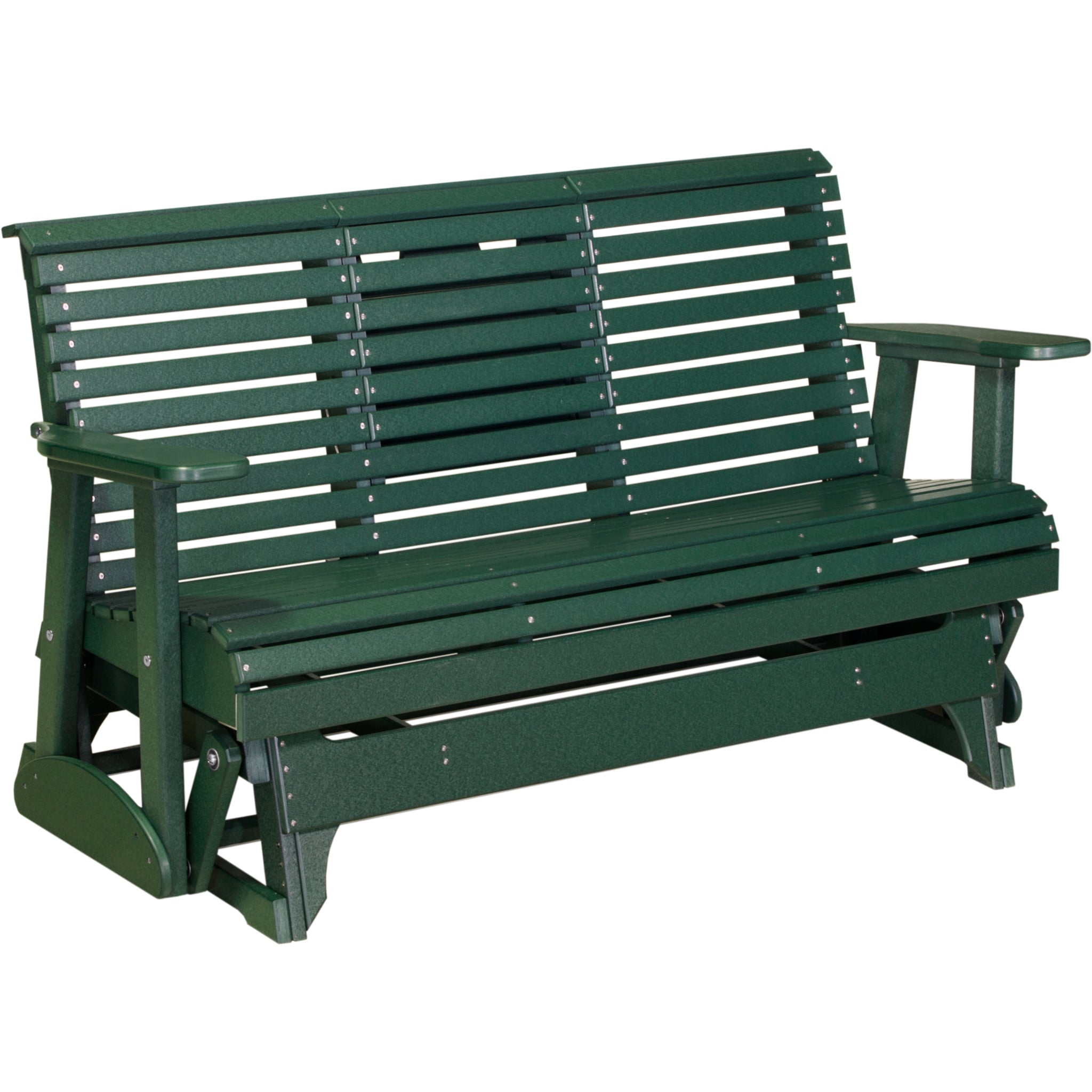 LuxCraft 5′ Plain Glider – Outdoor Poly Porch Glider Bench (5PPG)