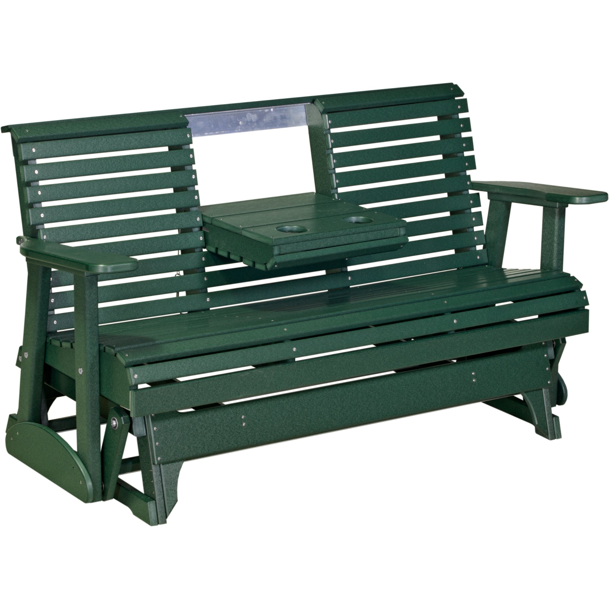 LuxCraft 5′ Plain Glider – Outdoor Poly Porch Glider Bench (5PPG)