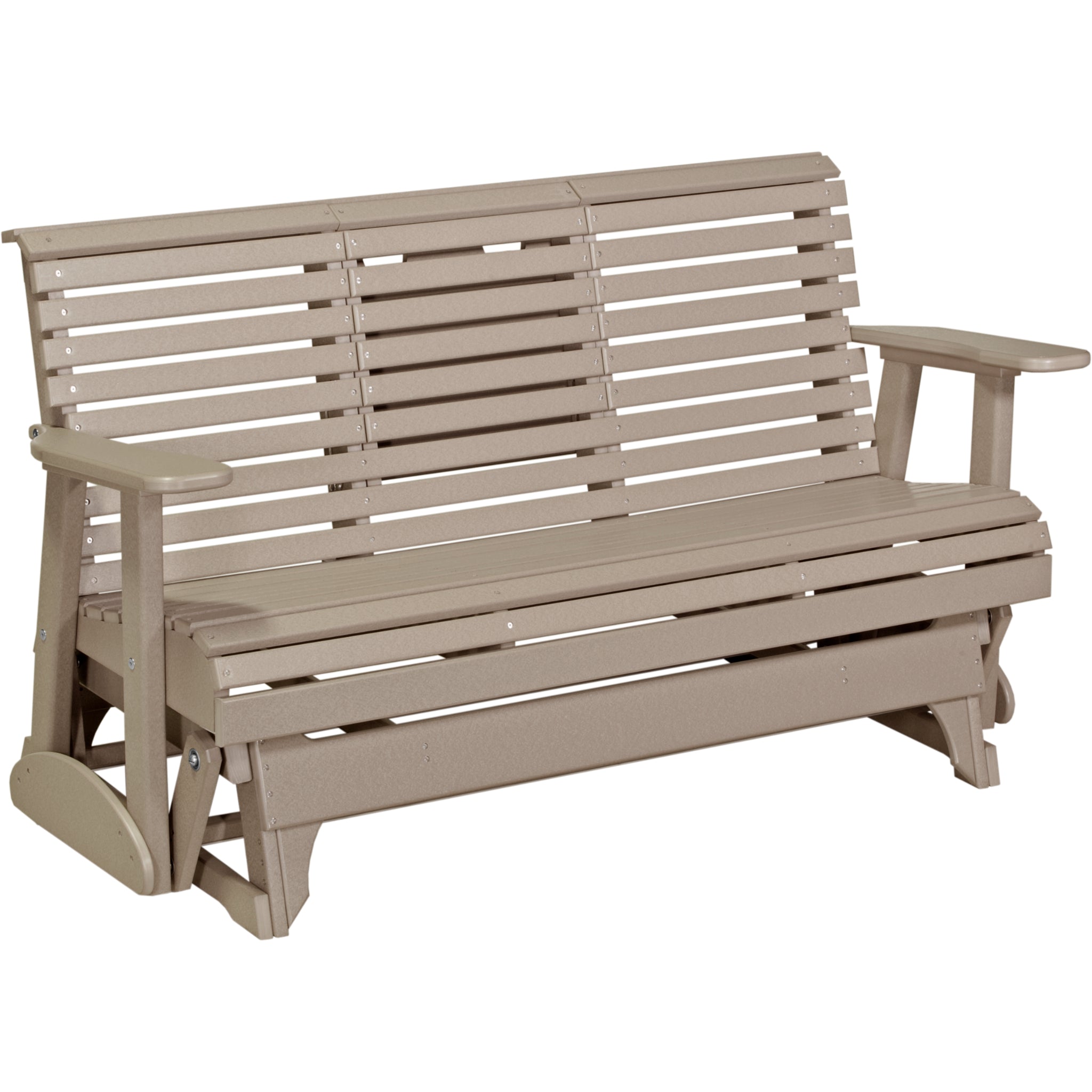 LuxCraft 5′ Plain Glider – Outdoor Poly Porch Glider Bench (5PPG)