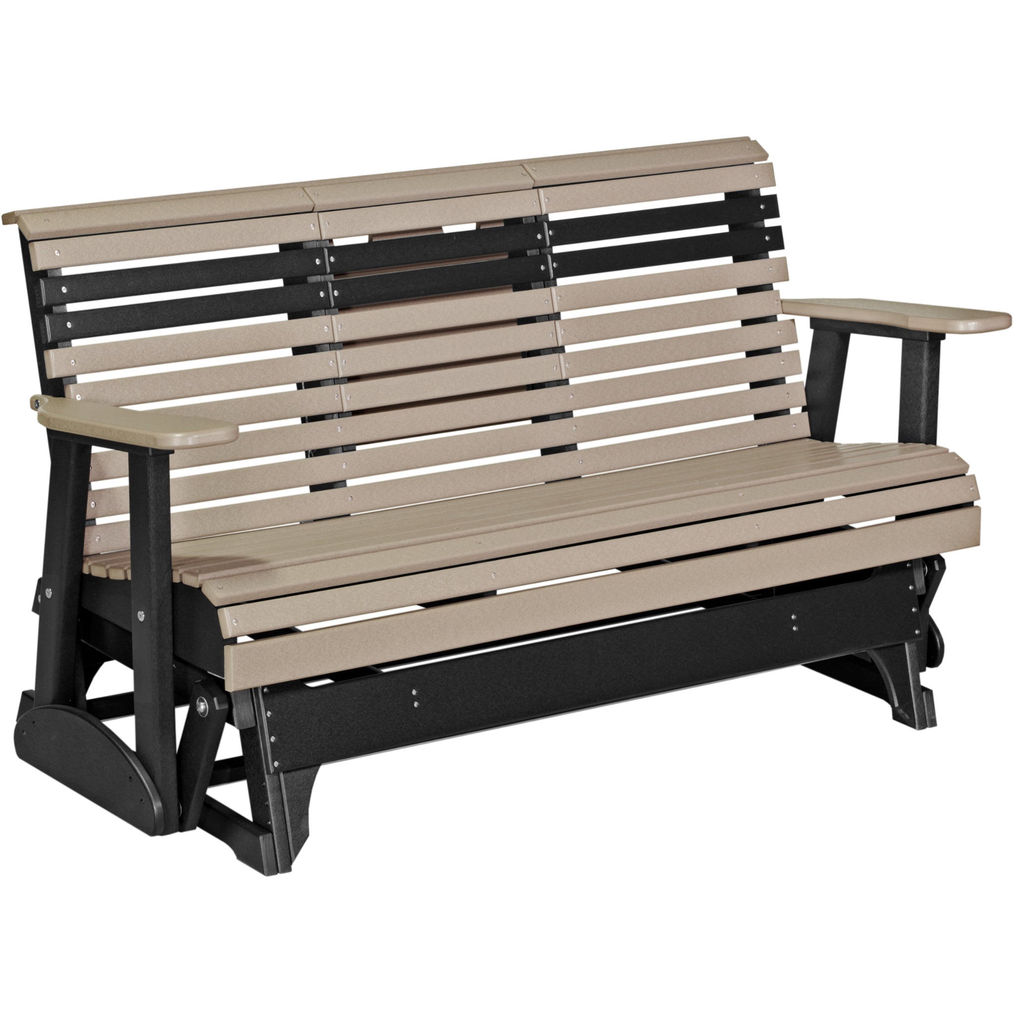 LuxCraft 5′ Plain Glider – Outdoor Poly Porch Glider Bench (5PPG)