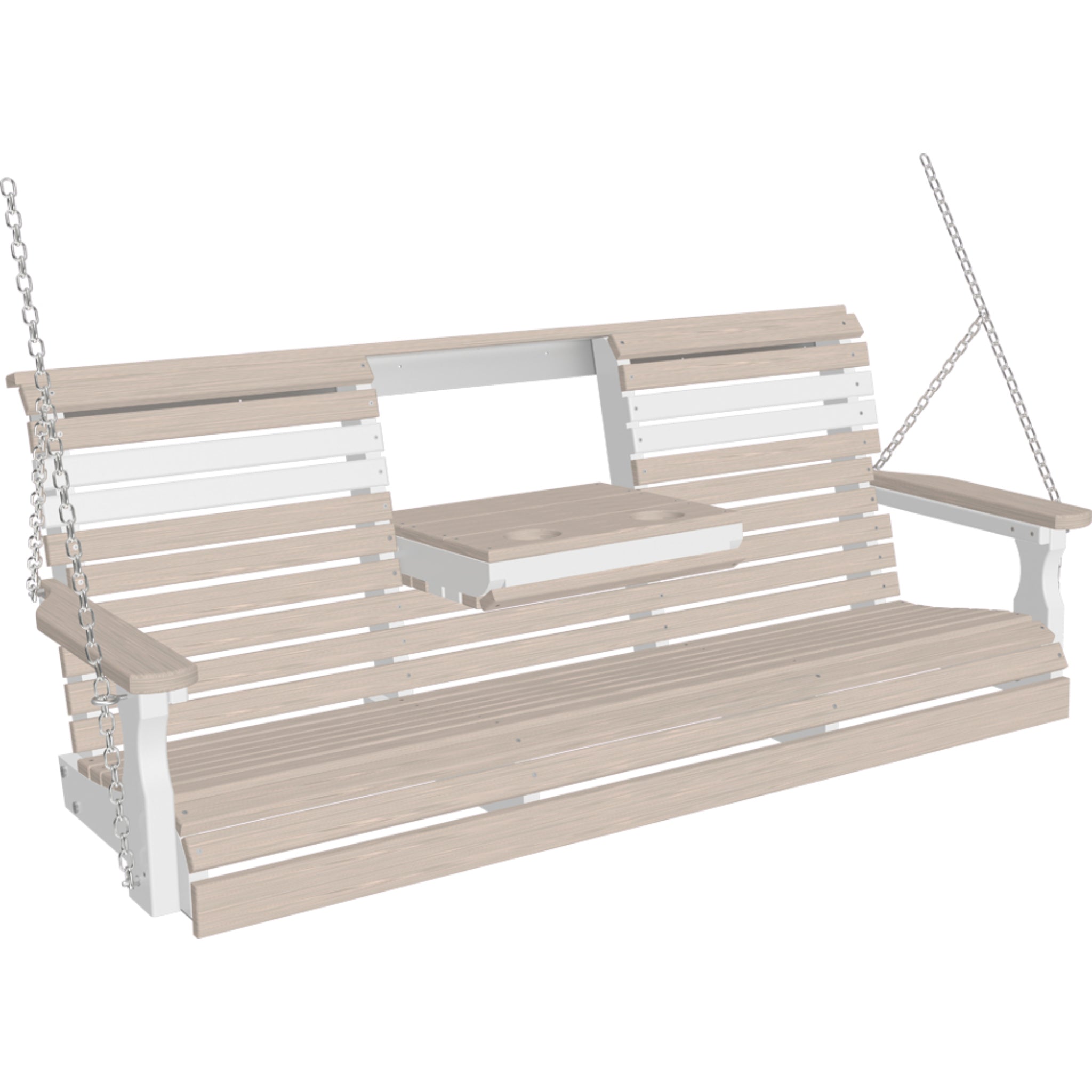 LuxCraft 5′ Plain Swing Chair – Weather-Resistant Outdoor Porch Swing (5PPS)