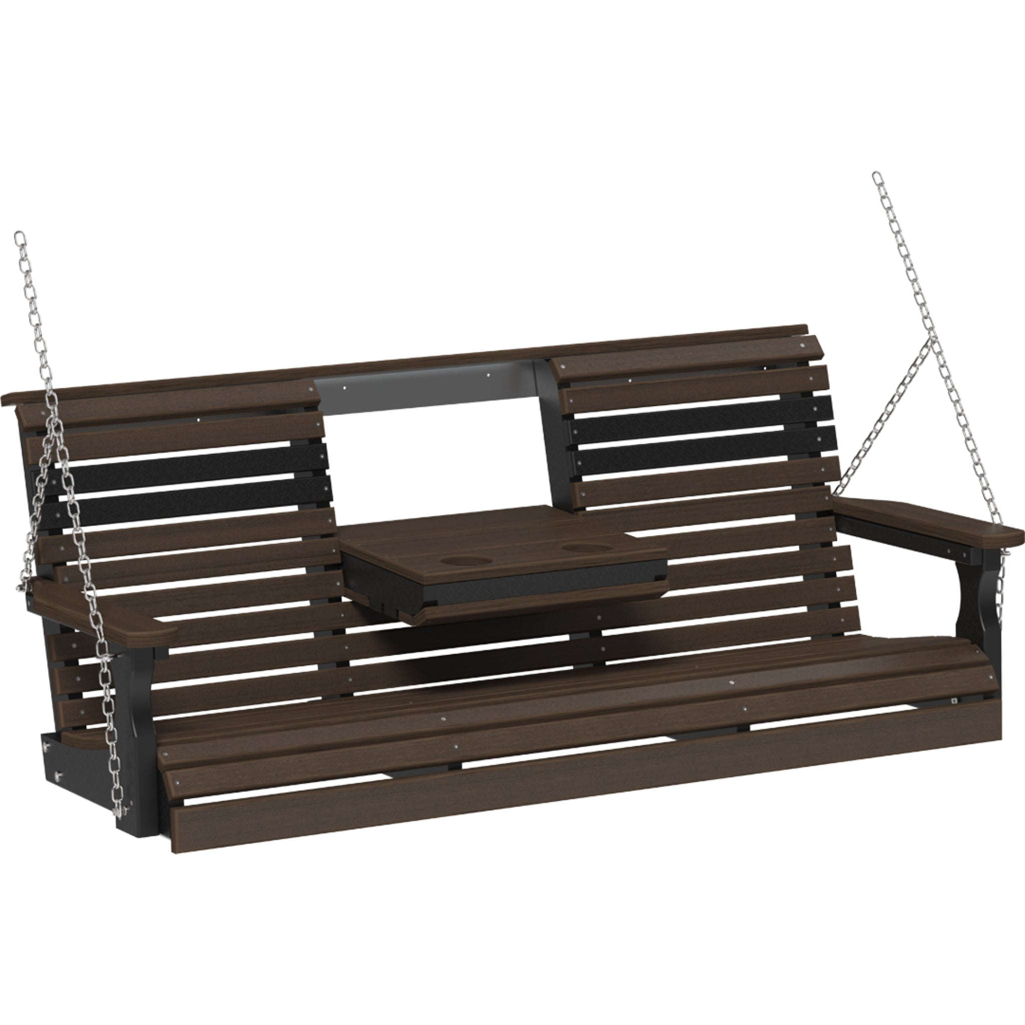 LuxCraft 5′ Plain Swing Chair – Weather-Resistant Outdoor Porch Swing (5PPS)