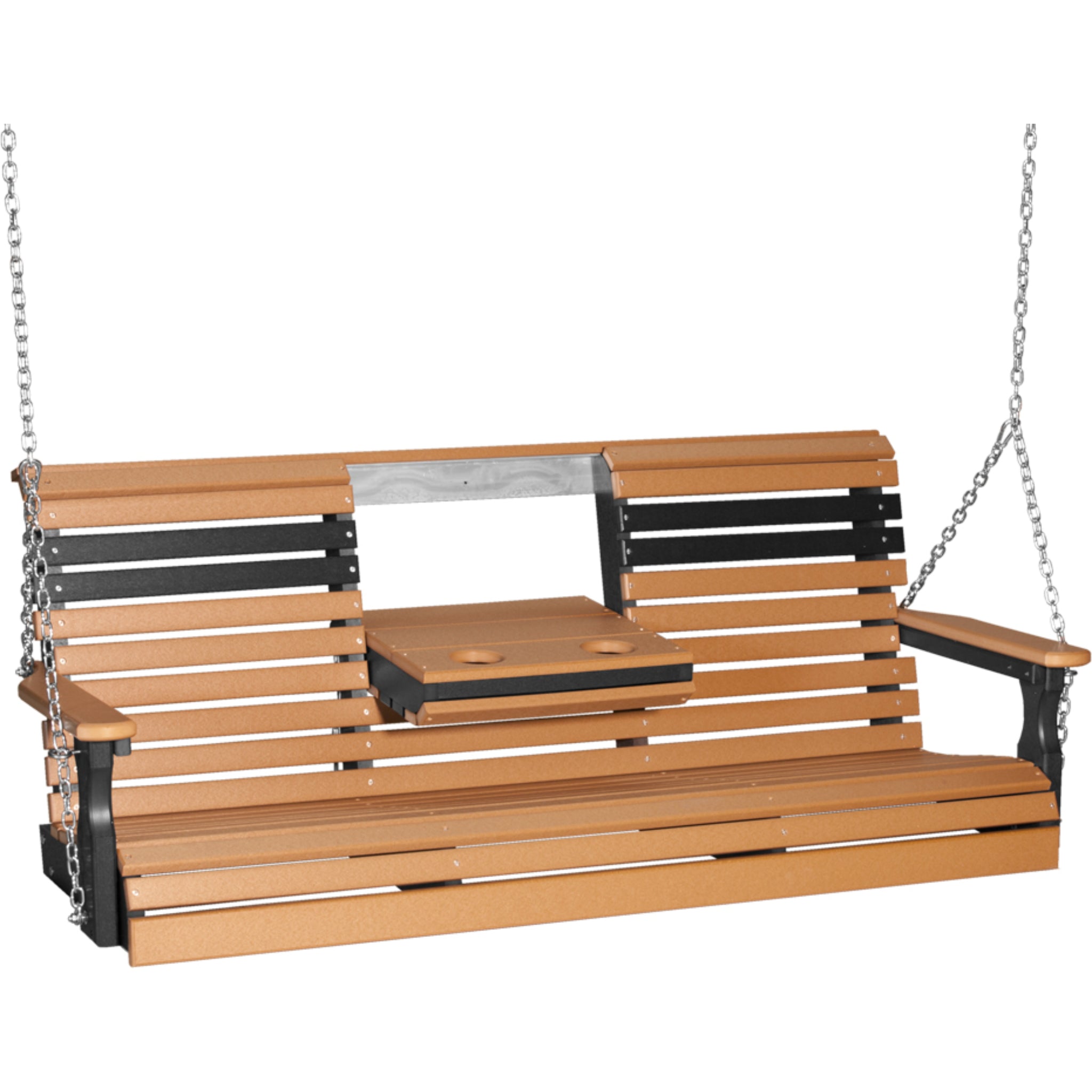 LuxCraft 5′ Plain Swing Chair – Weather-Resistant Outdoor Porch Swing (5PPS)