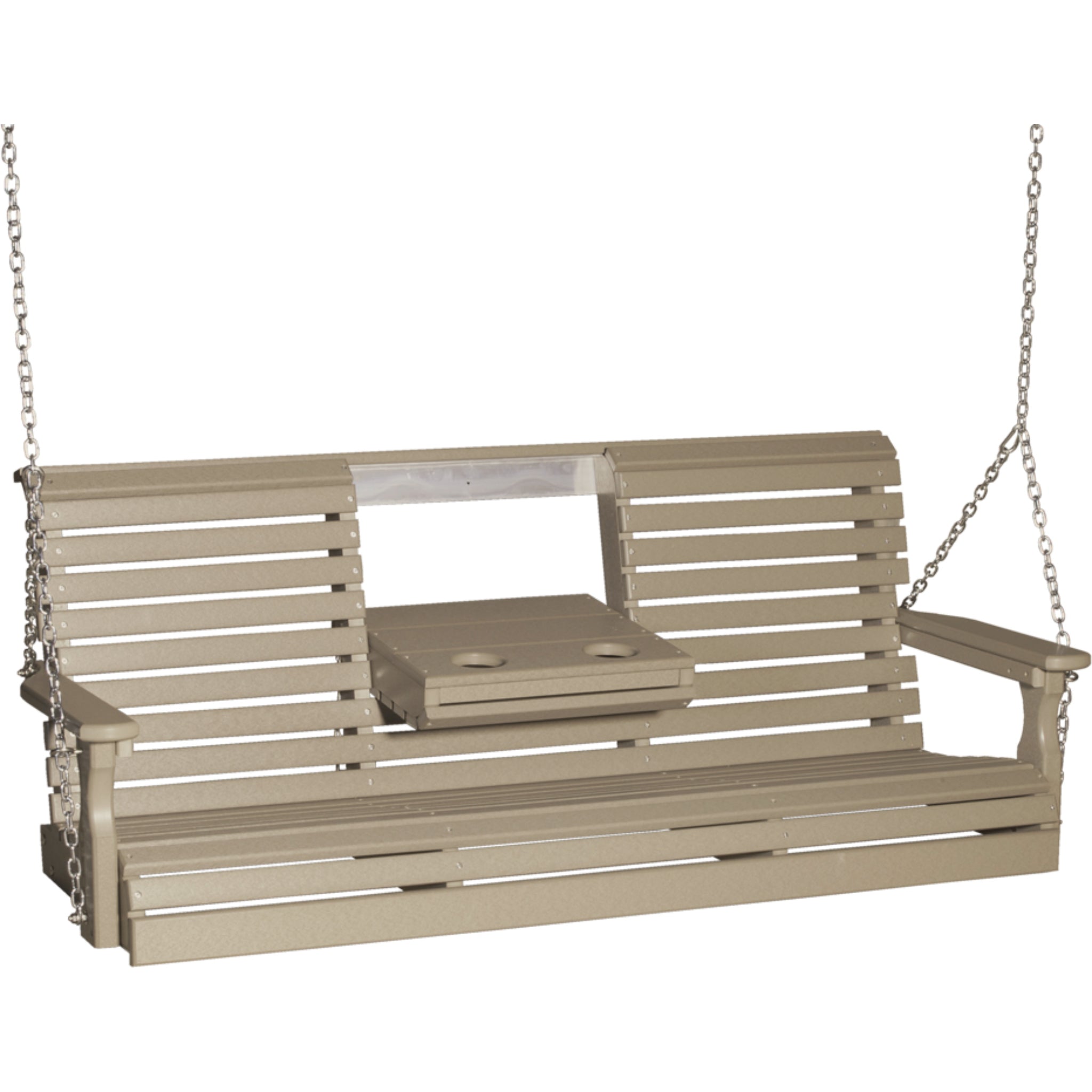 LuxCraft 5′ Plain Swing Chair – Weather-Resistant Outdoor Porch Swing (5PPS)