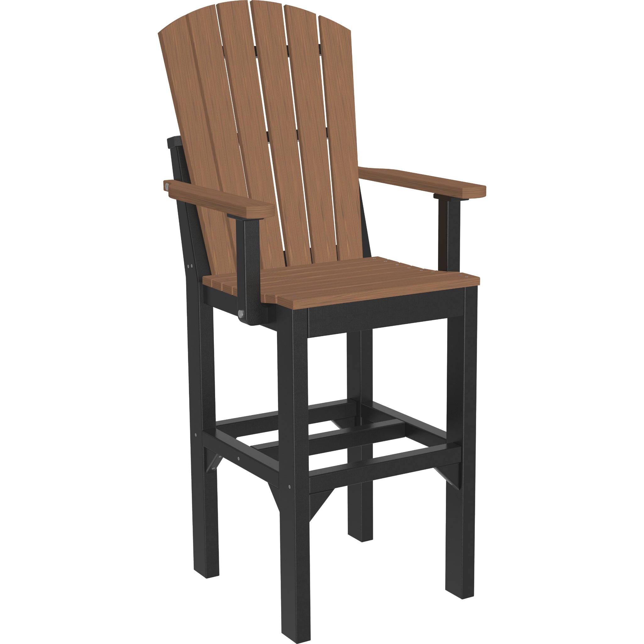 LuxCraft Adirondack Arm Chair – Outdoor Poly Bar Height Chair (AAC)
