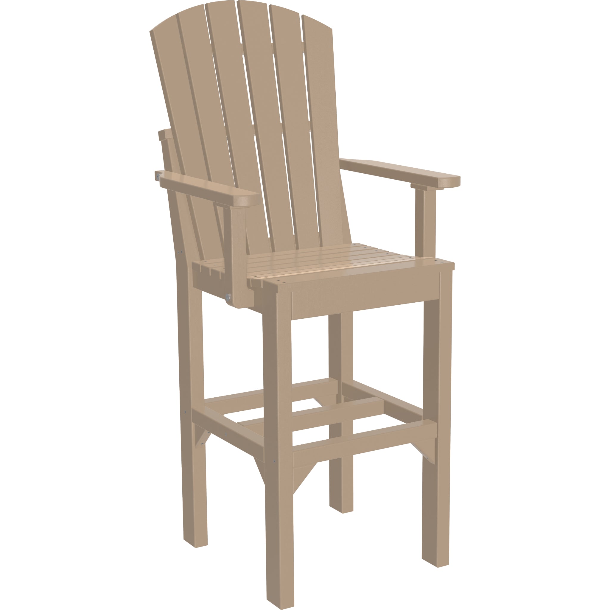 LuxCraft Adirondack Arm Chair – Outdoor Poly Bar Height Chair (AAC)