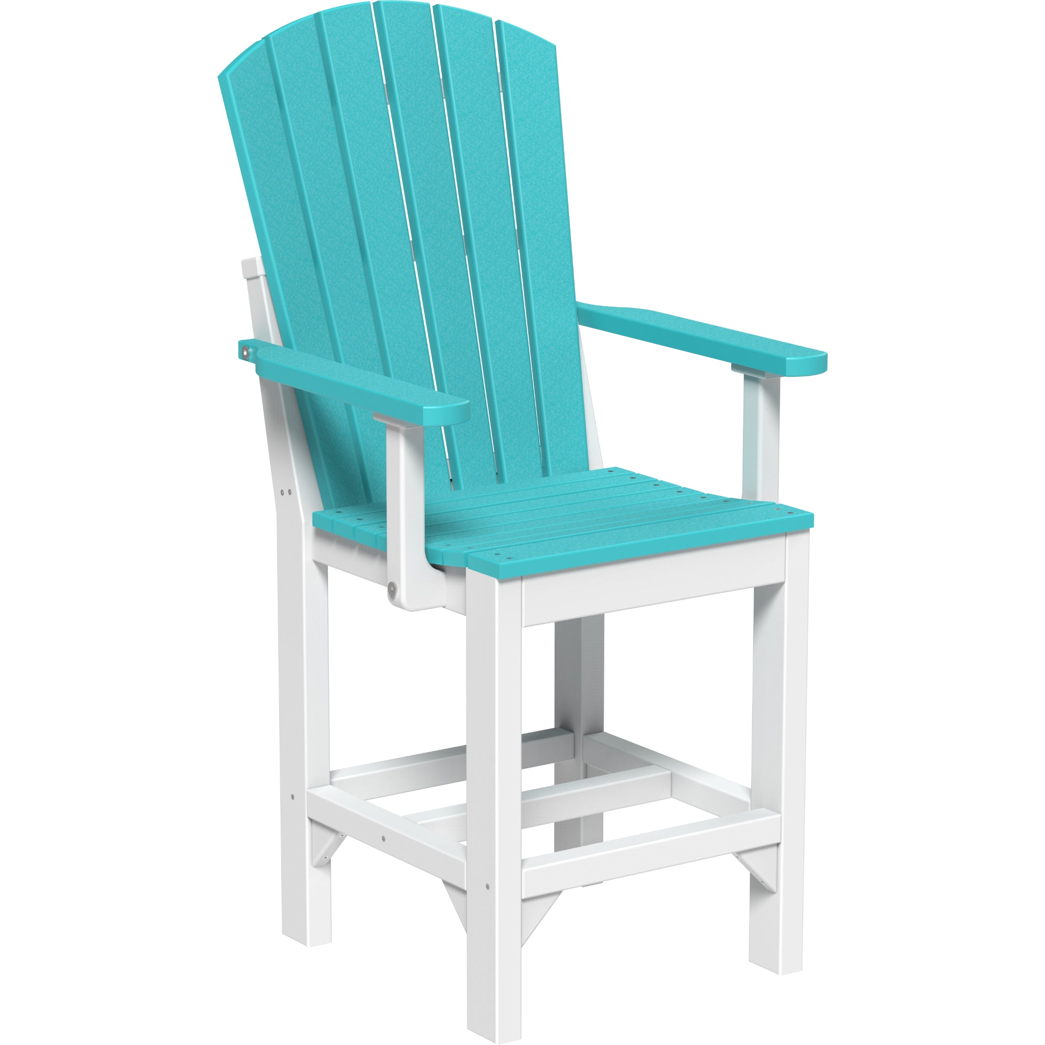 LuxCraft Adirondack Arm Chair – Outdoor Poly Counter Height Chair (AAC)